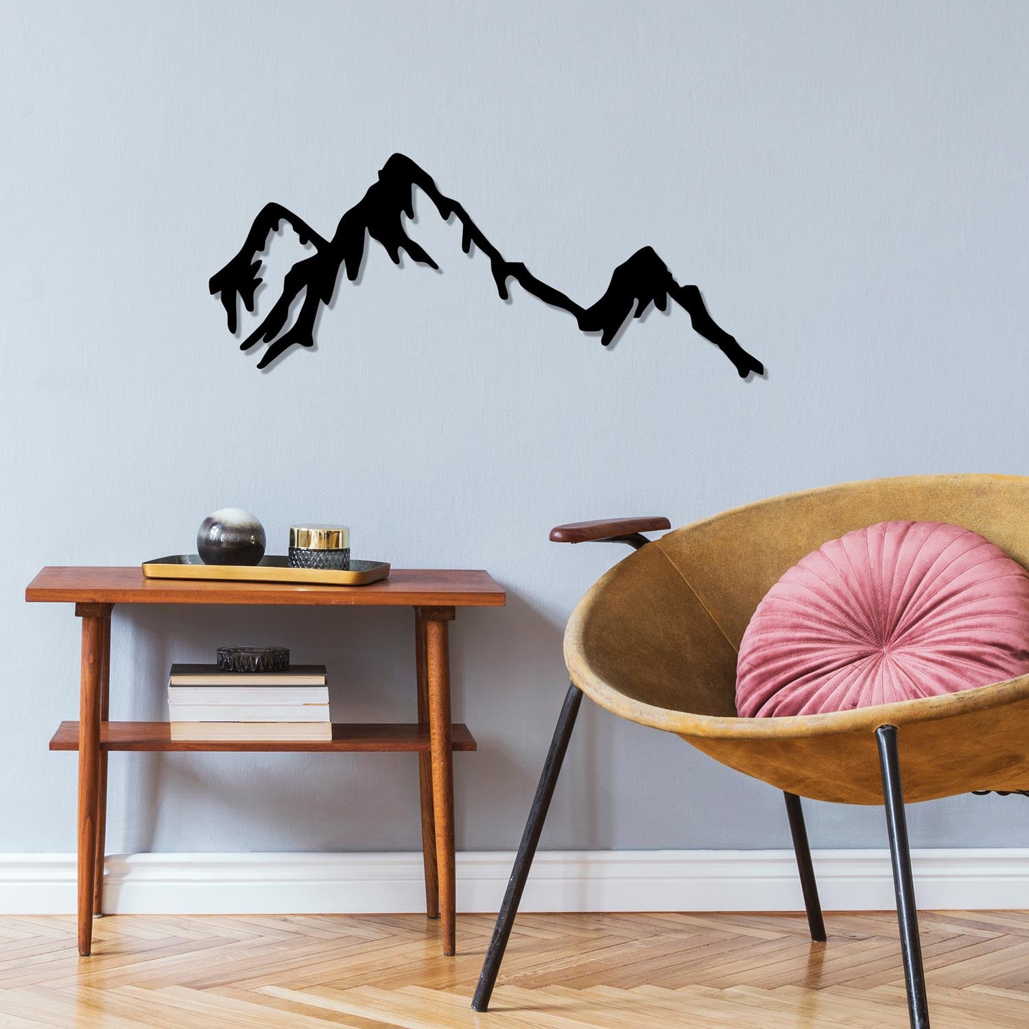 Mountain in Schwarz präsentiert im Onlineshop von KAQTU Design AG. Wanddeko ist von Wallity