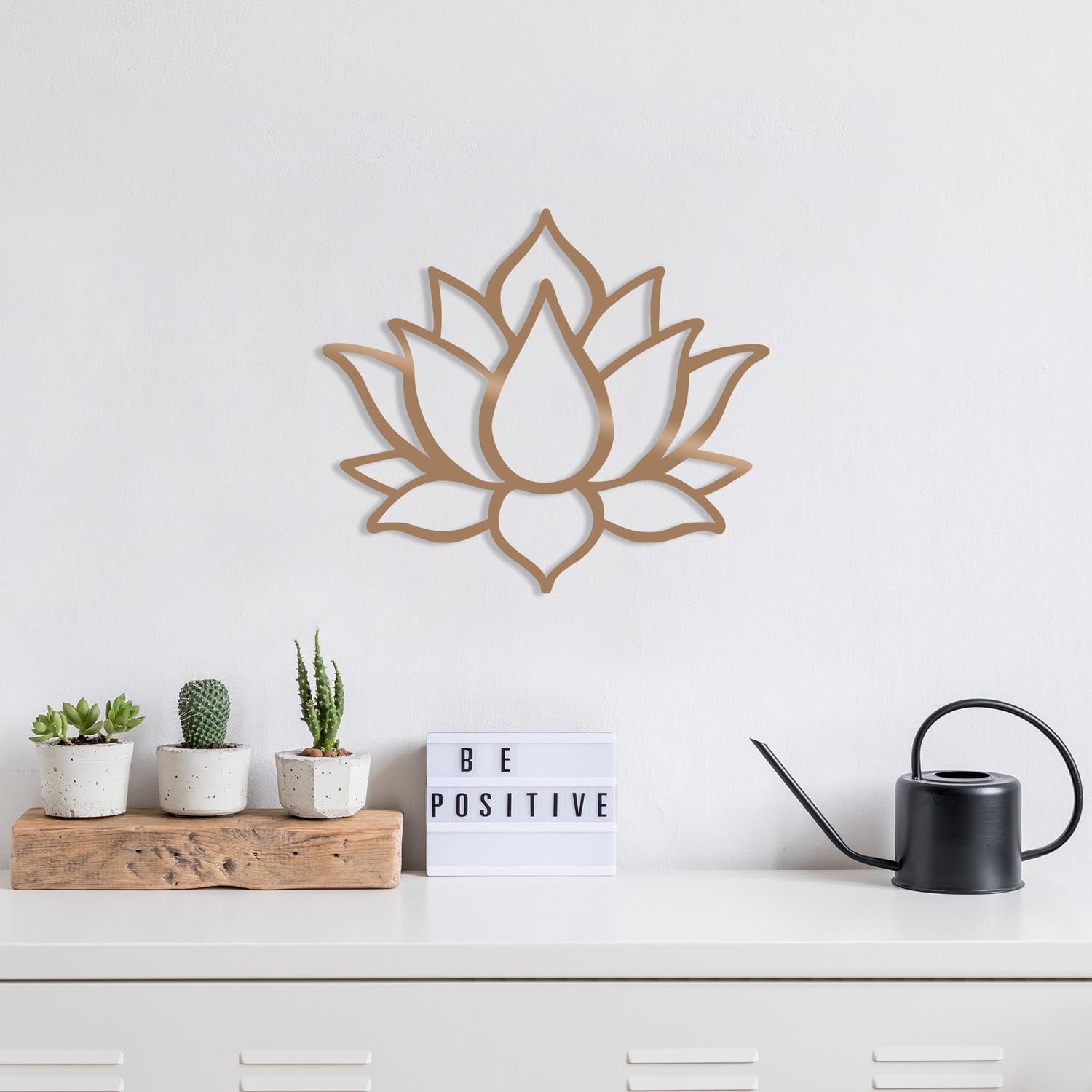 Lotus Flower 1 - Copper in Kupfer präsentiert im Onlineshop von KAQTU Design AG. Wanddeko ist von Wallity