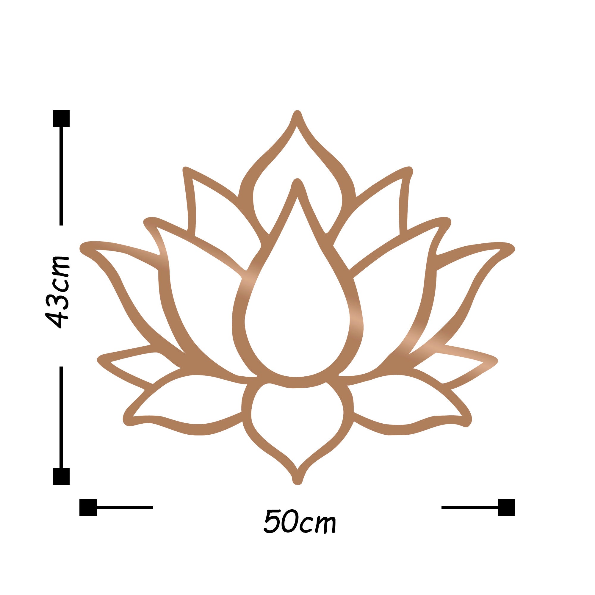 Lotus Flower 1 - Copper in Kupfer präsentiert im Onlineshop von KAQTU Design AG. Wanddeko ist von Wallity