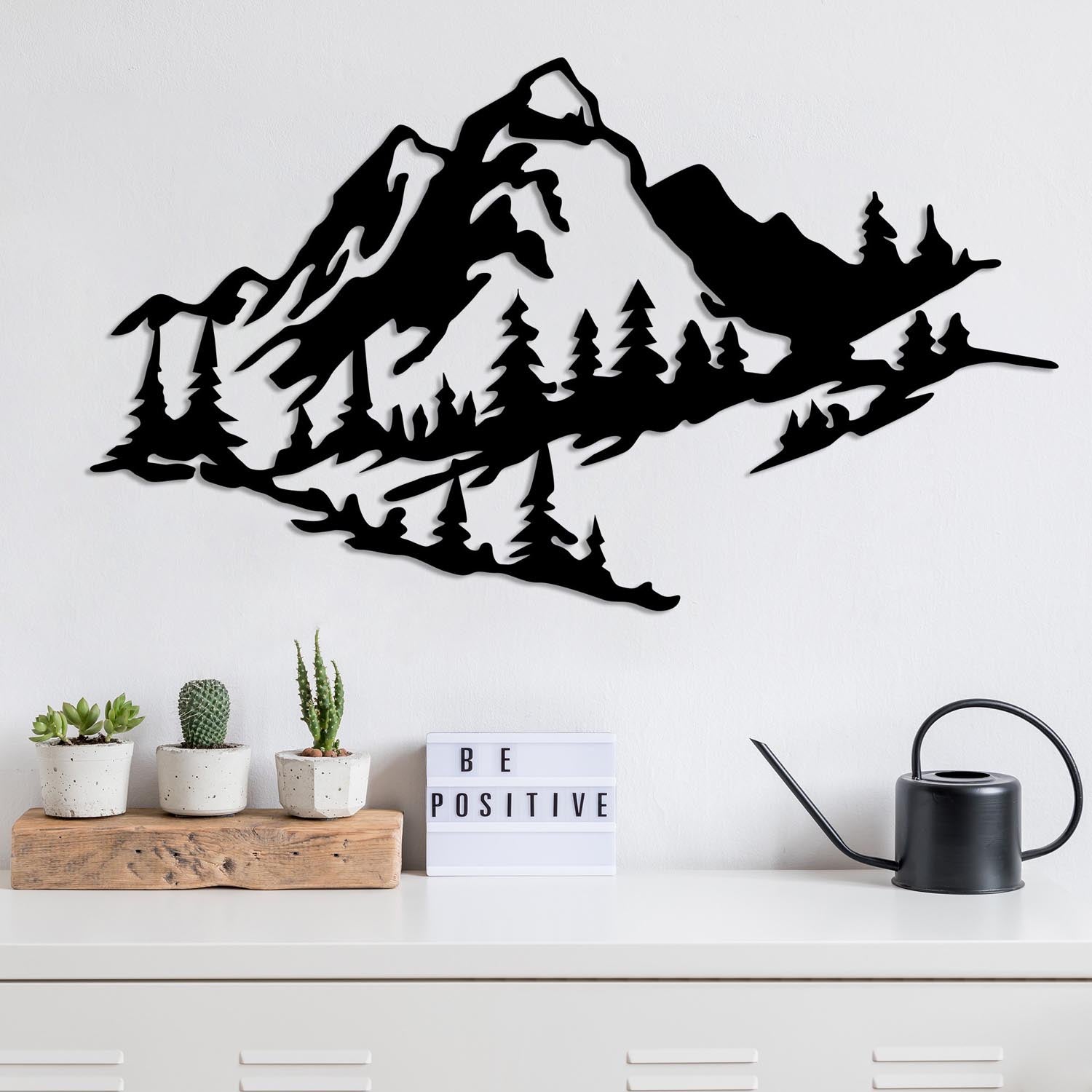 Mountain 2 in Schwarz präsentiert im Onlineshop von KAQTU Design AG. Wanddeko ist von Wallity