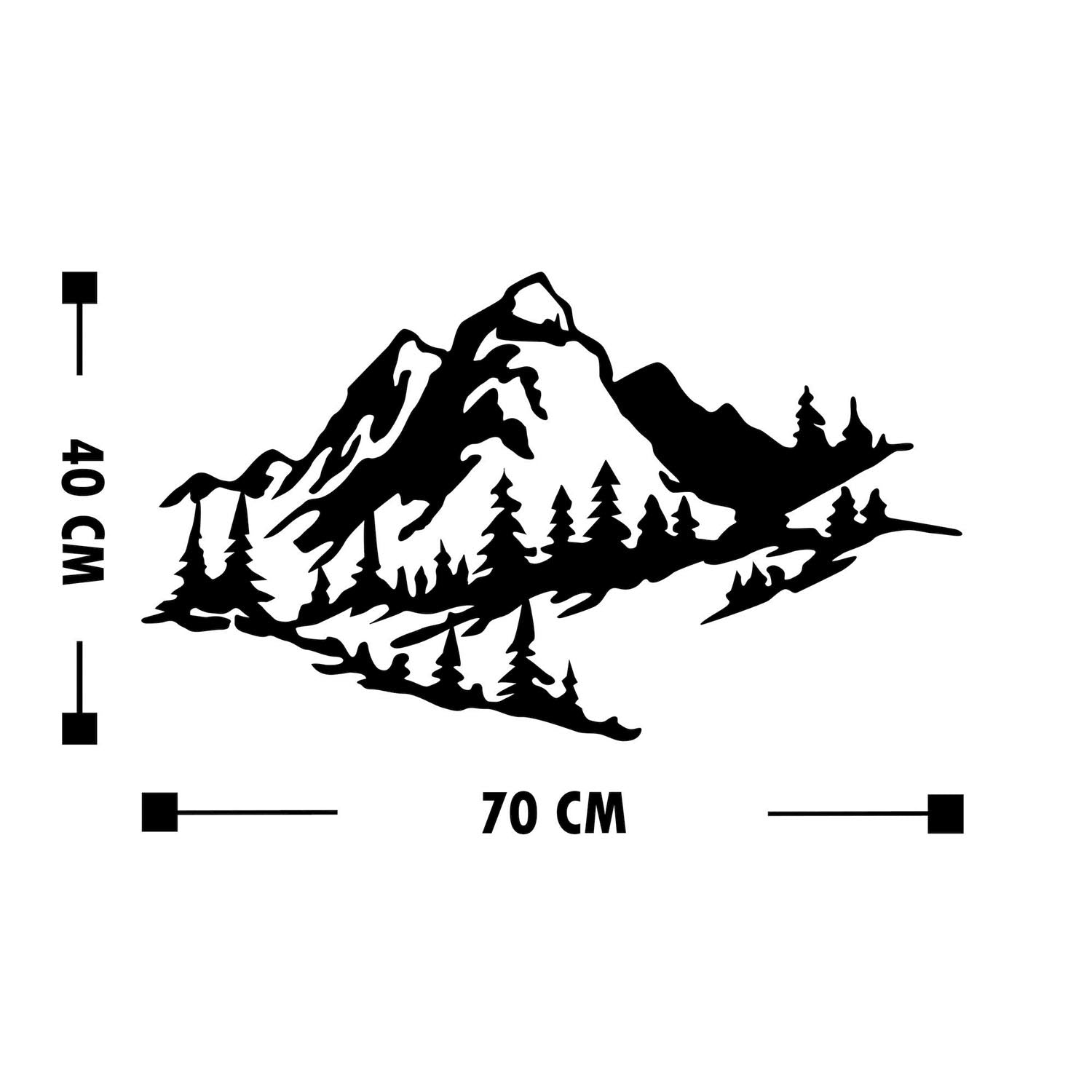 Mountain 2 in Schwarz präsentiert im Onlineshop von KAQTU Design AG. Wanddeko ist von Wallity