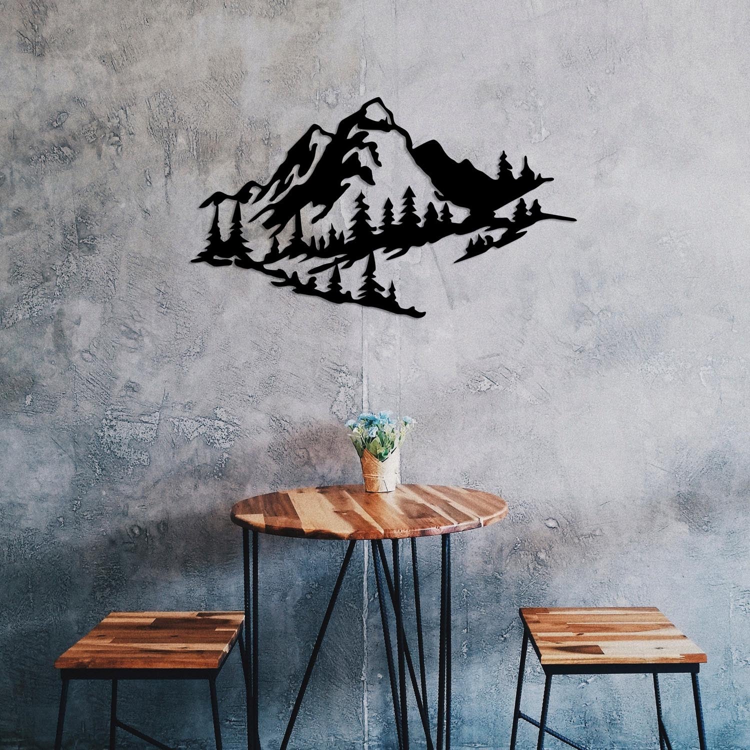 Mountain 2 in Schwarz präsentiert im Onlineshop von KAQTU Design AG. Wanddeko ist von Wallity