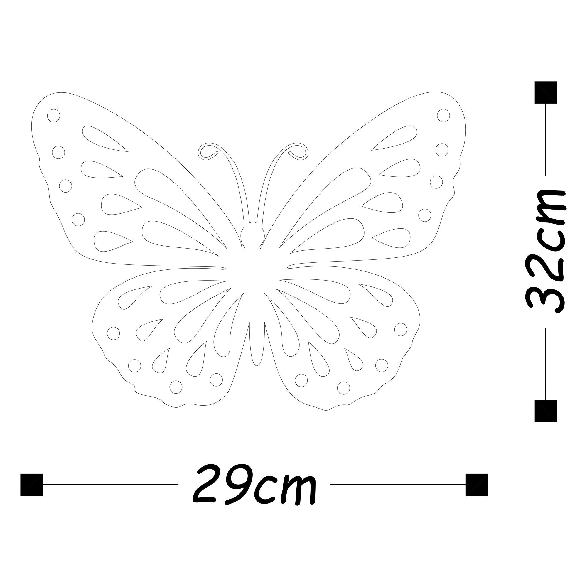 Farfalla 2 in Mehrfarbig präsentiert im Onlineshop von KAQTU Design AG. Wanddeko ist von Wallity