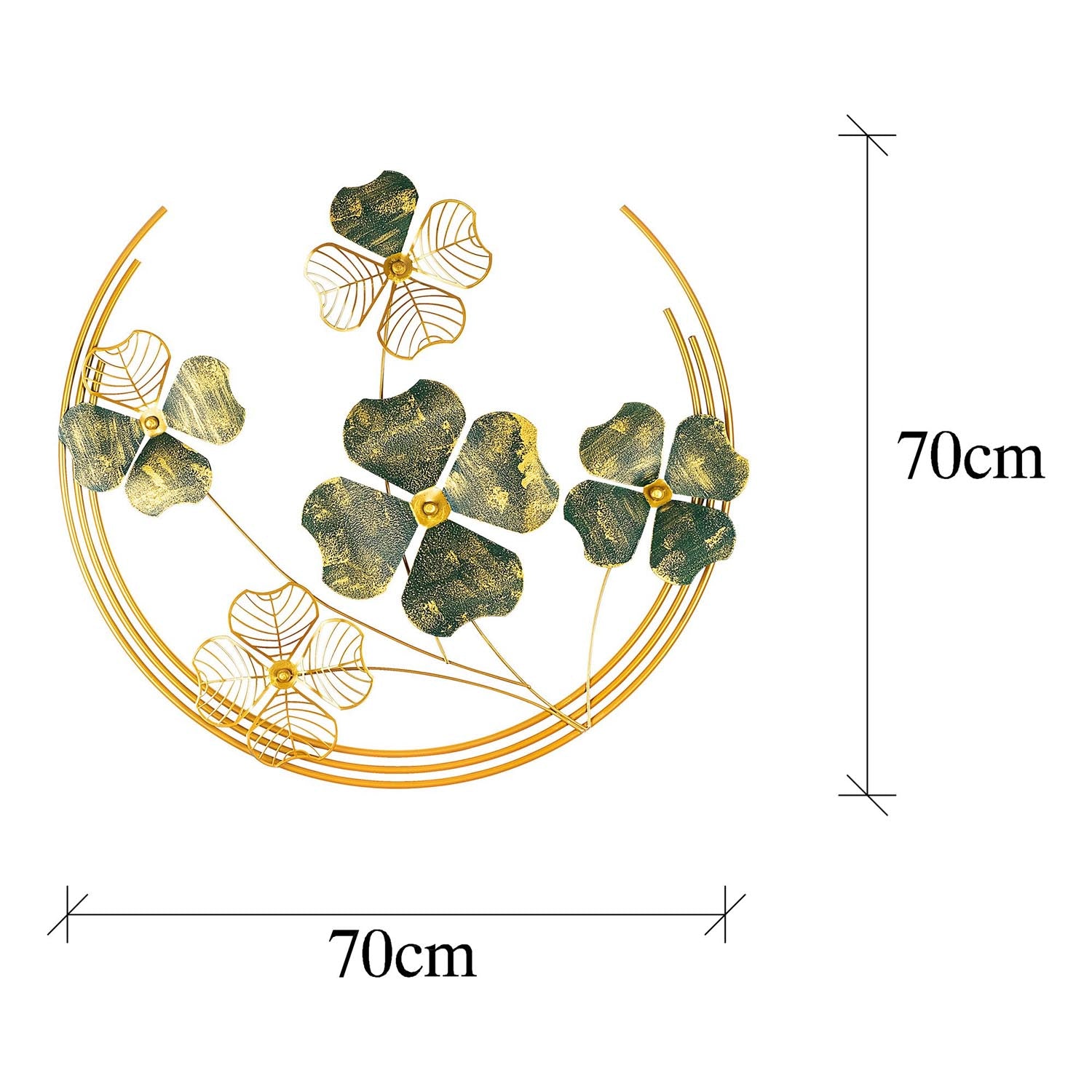 Haiyang in Grün Gold präsentiert im Onlineshop von KAQTU Design AG. Wanddeko ist von Wallity