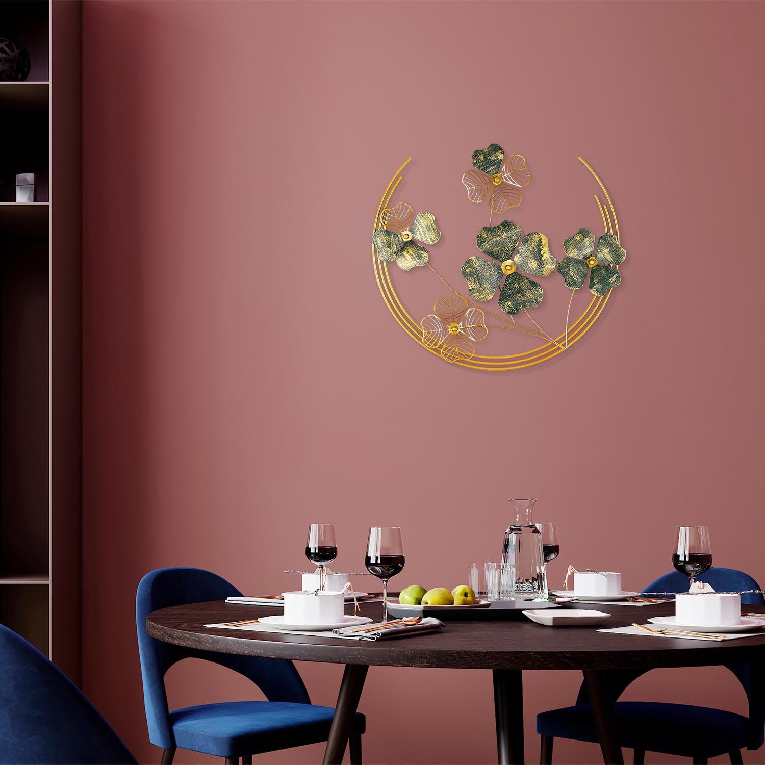 Haiyang in Grün Gold präsentiert im Onlineshop von KAQTU Design AG. Wanddeko ist von Wallity