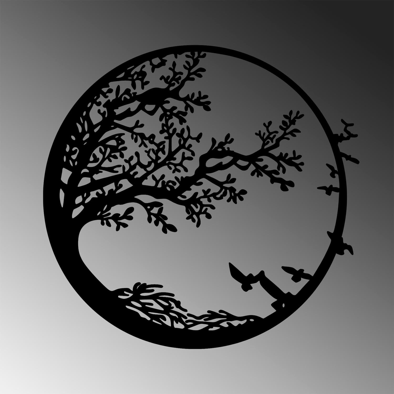 Night in Schwarz präsentiert im Onlineshop von KAQTU Design AG. Wanddeko ist von Wallity