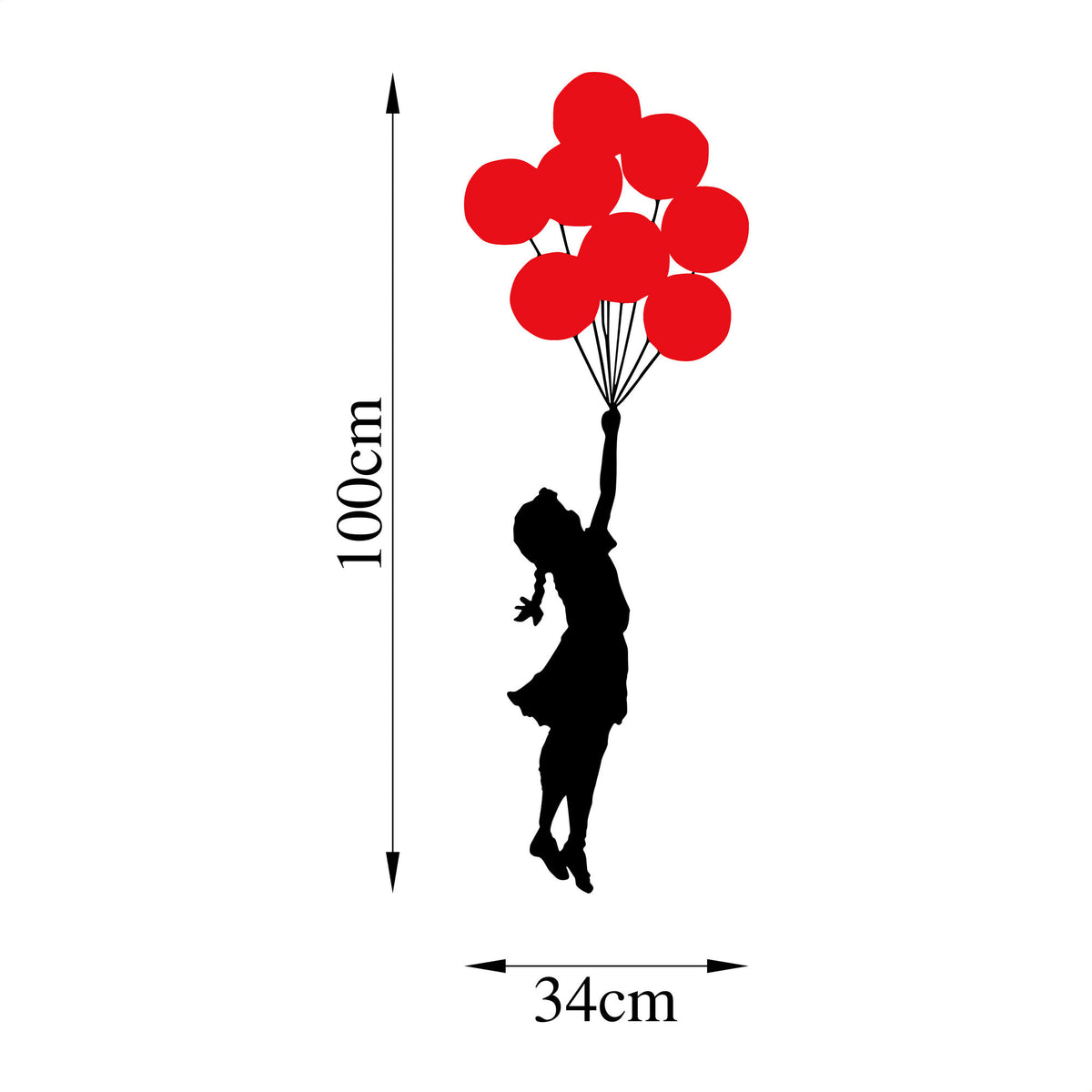Banksy Wanddeko - Schwarz Rot in Schwarz Rot präsentiert im Onlineshop von KAQTU Design AG. Wanddeko ist von Wallity