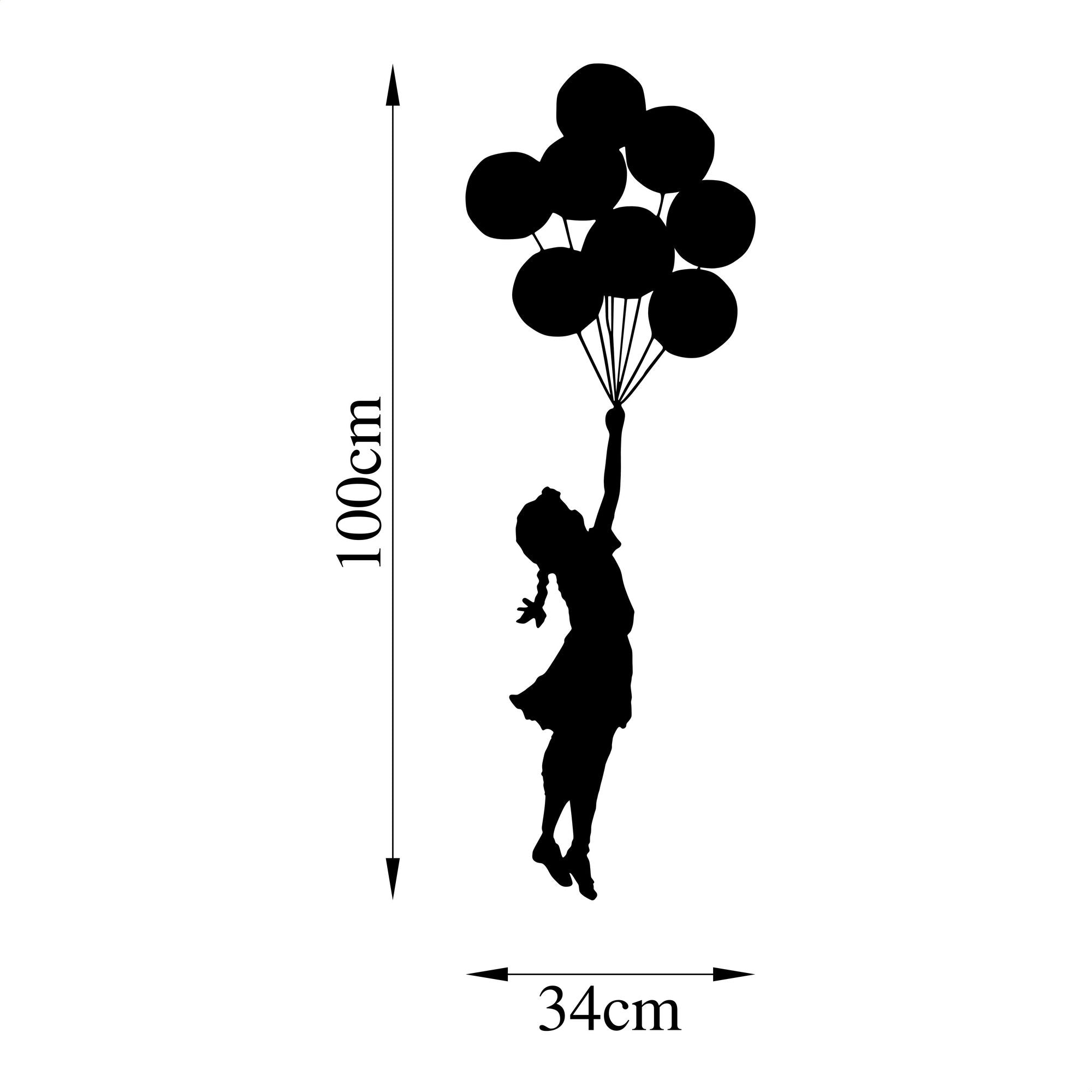 Banksy - 12 in Schwarz präsentiert im Onlineshop von KAQTU Design AG. Wanddeko ist von Wallity