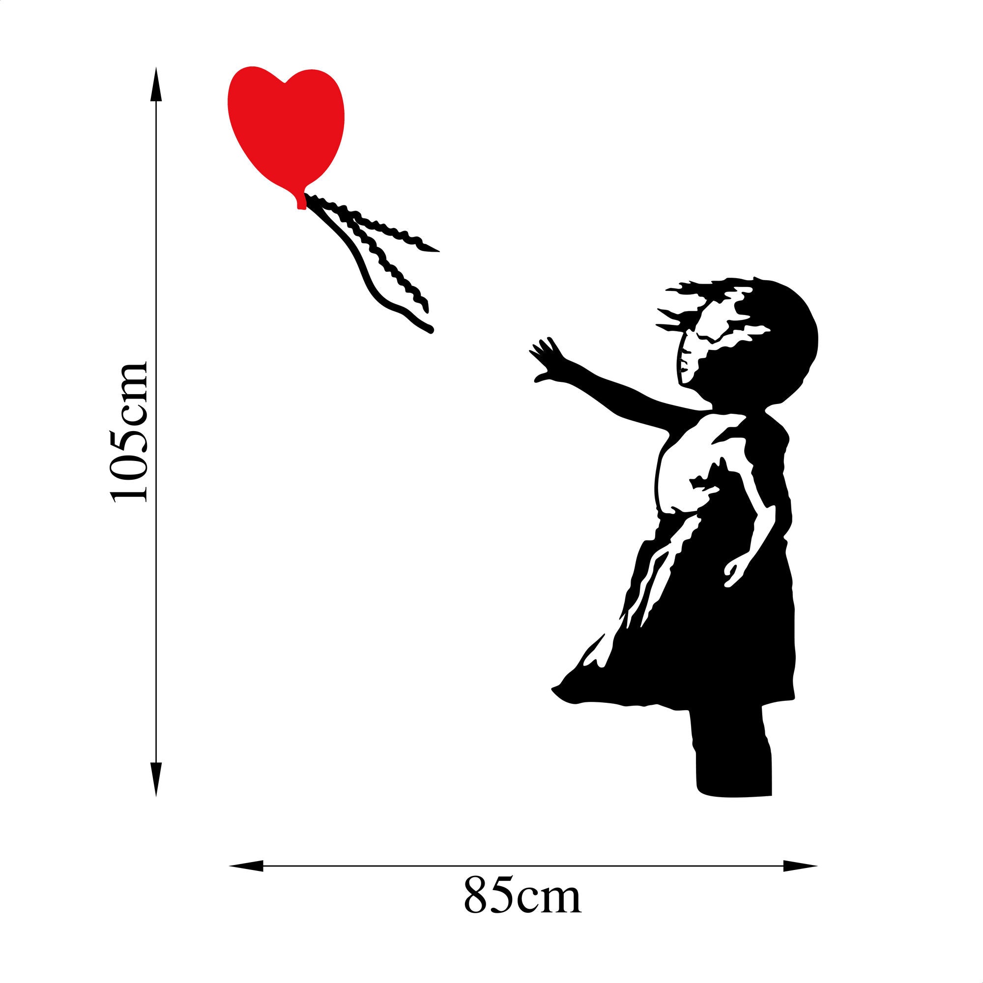 Banksy - 13 in Schwarz Rot präsentiert im Onlineshop von KAQTU Design AG. Wanddeko ist von Wallity