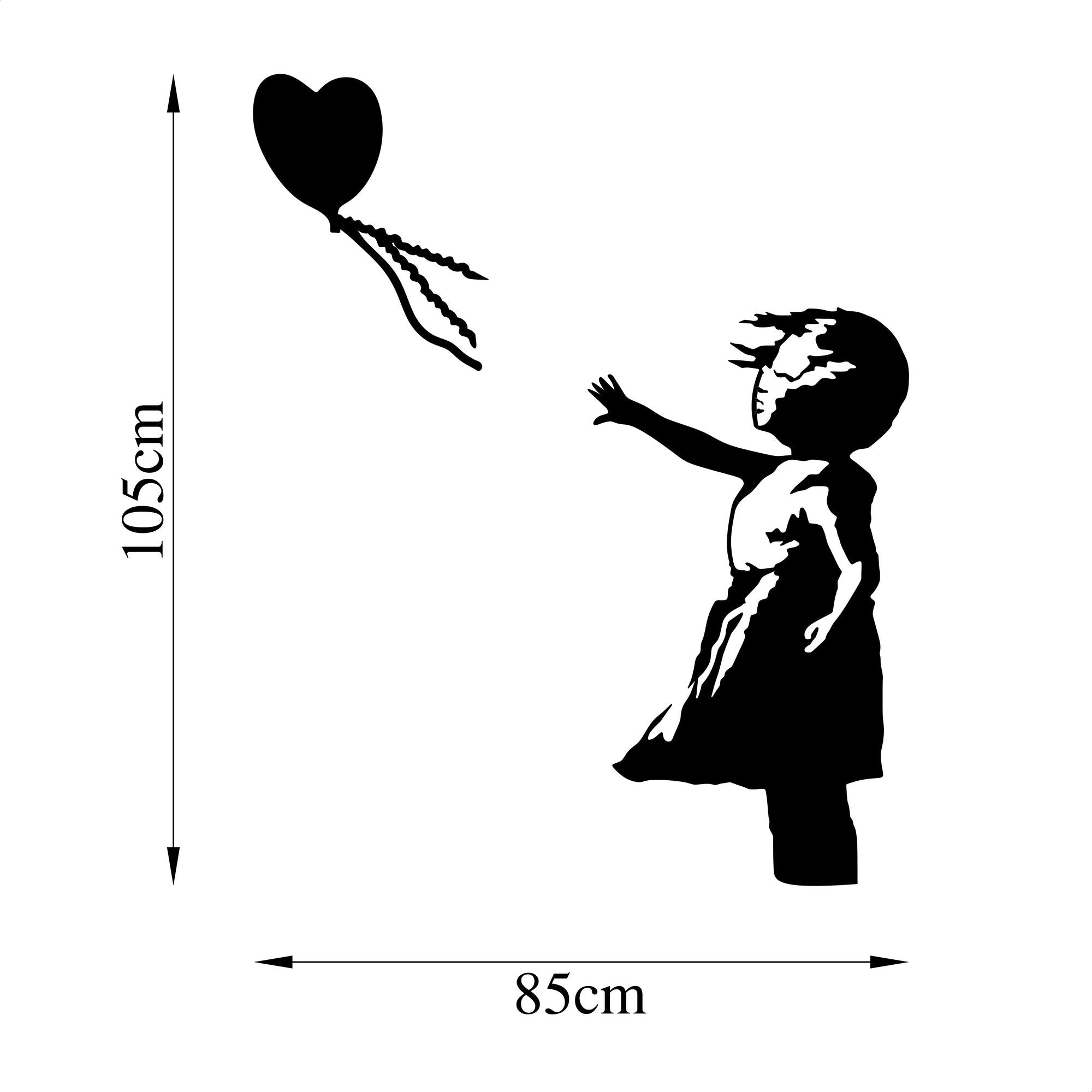Banksy - 14 in Schwarz präsentiert im Onlineshop von KAQTU Design AG. Wanddeko ist von Wallity