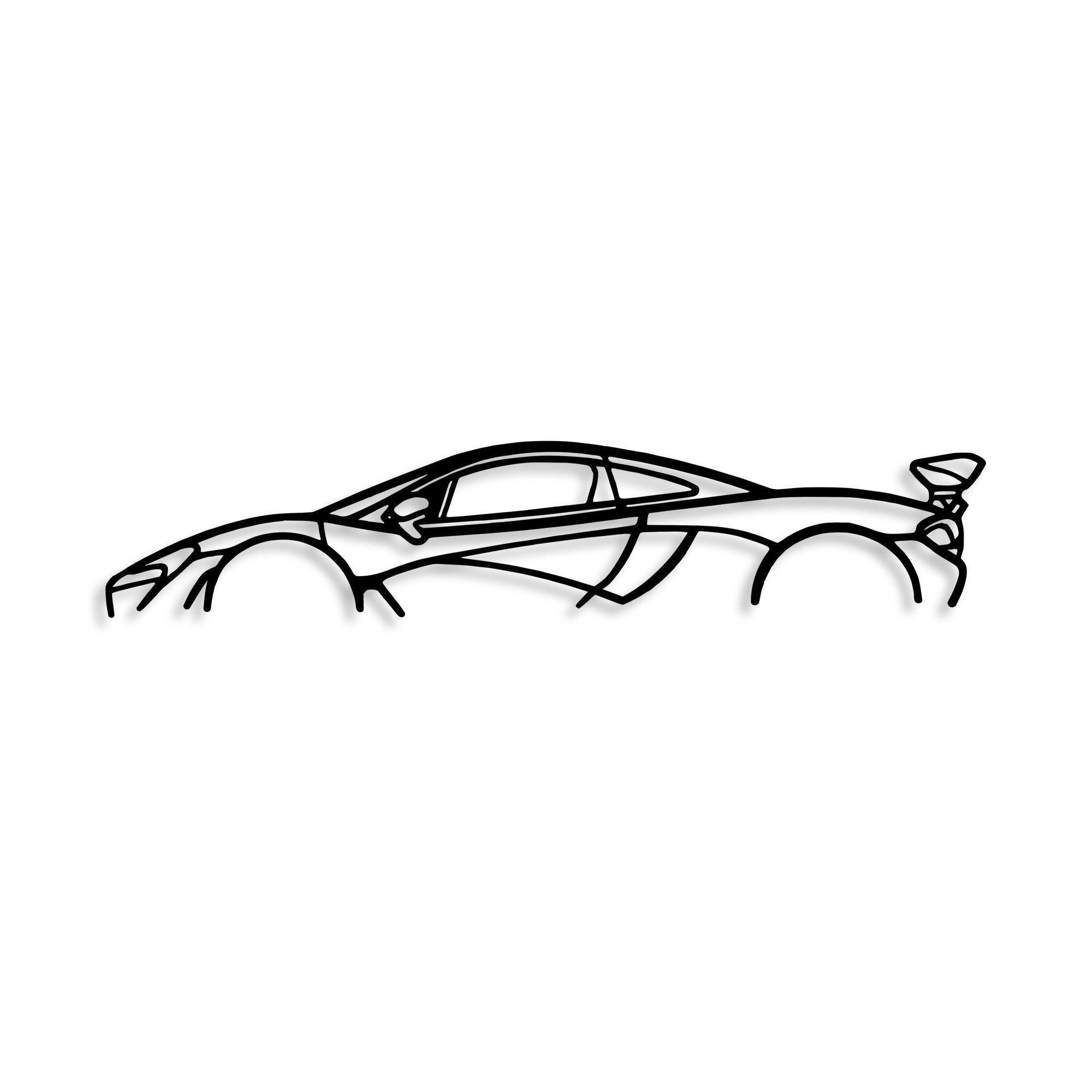 Mclaren P1 Silhouette in Schwarz präsentiert im Onlineshop von KAQTU Design AG. Wanddeko ist von Wallity