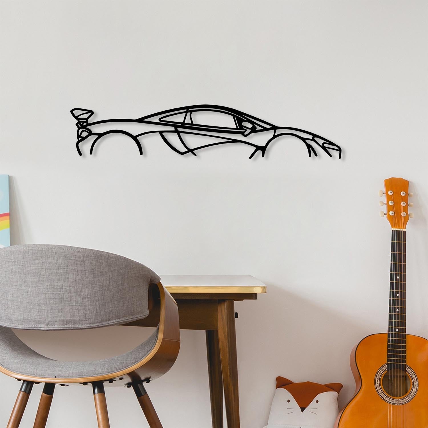 Mclaren P1 Silhouette in Schwarz präsentiert im Onlineshop von KAQTU Design AG. Wanddeko ist von Wallity
