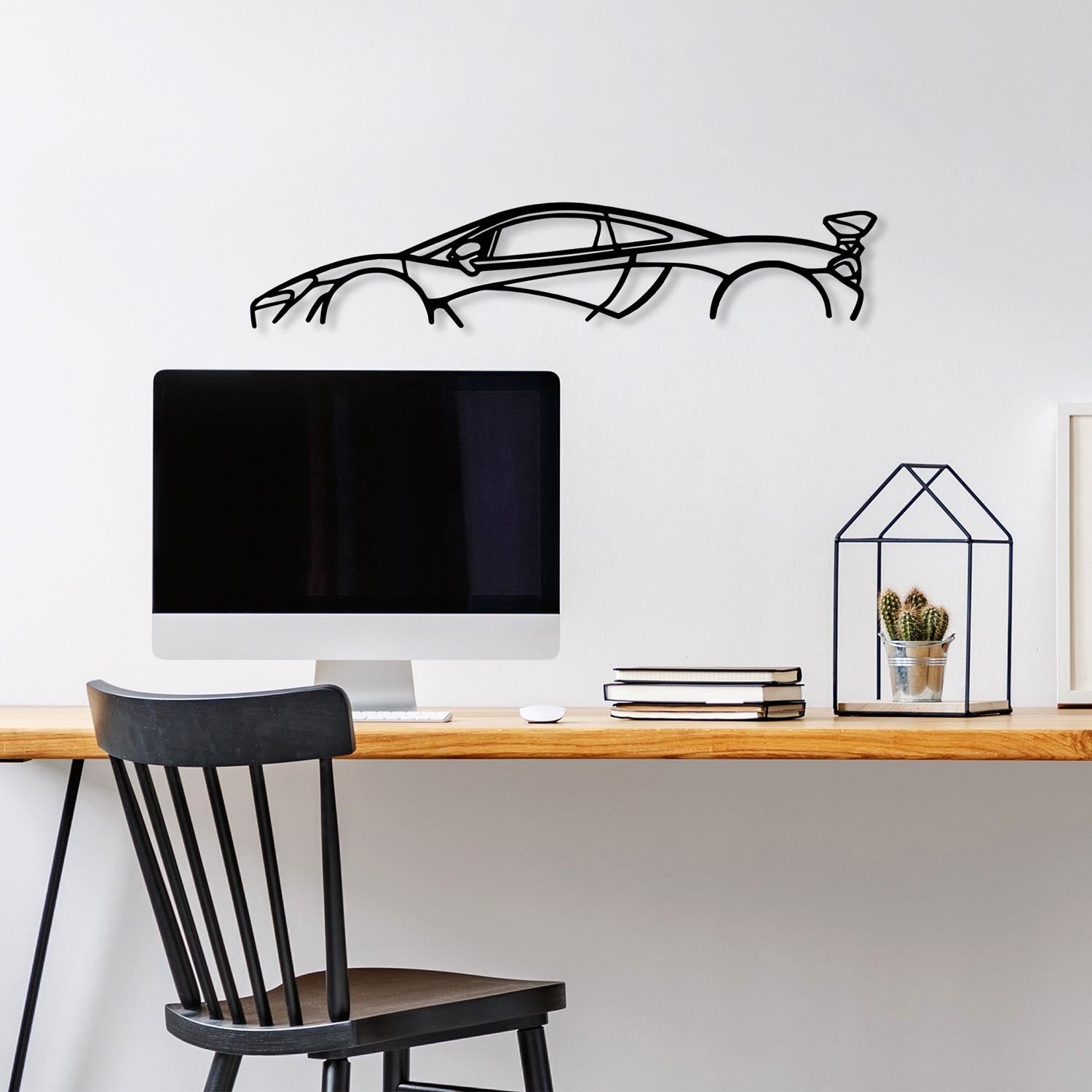 Mclaren P1 Silhouette in Schwarz präsentiert im Onlineshop von KAQTU Design AG. Wanddeko ist von Wallity