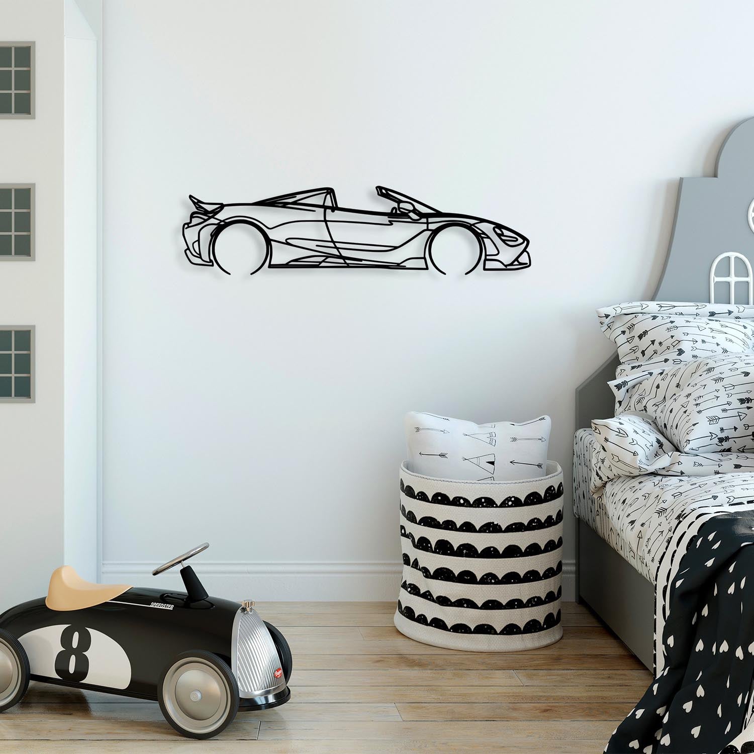 McLaren 720S Silhouette in Schwarz präsentiert im Onlineshop von KAQTU Design AG. Wanddeko ist von Wallity