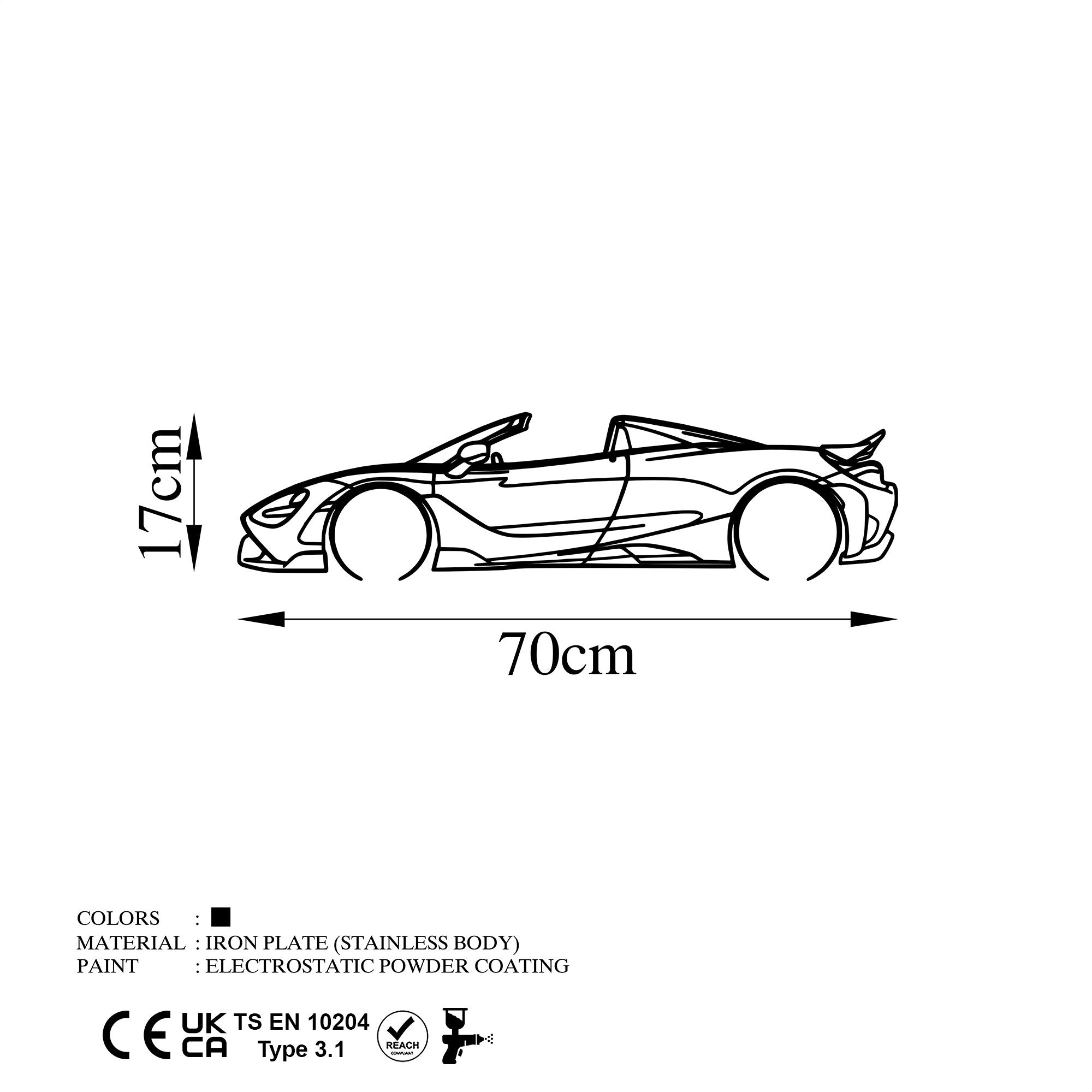 McLaren 720S Silhouette in Schwarz präsentiert im Onlineshop von KAQTU Design AG. Wanddeko ist von Wallity