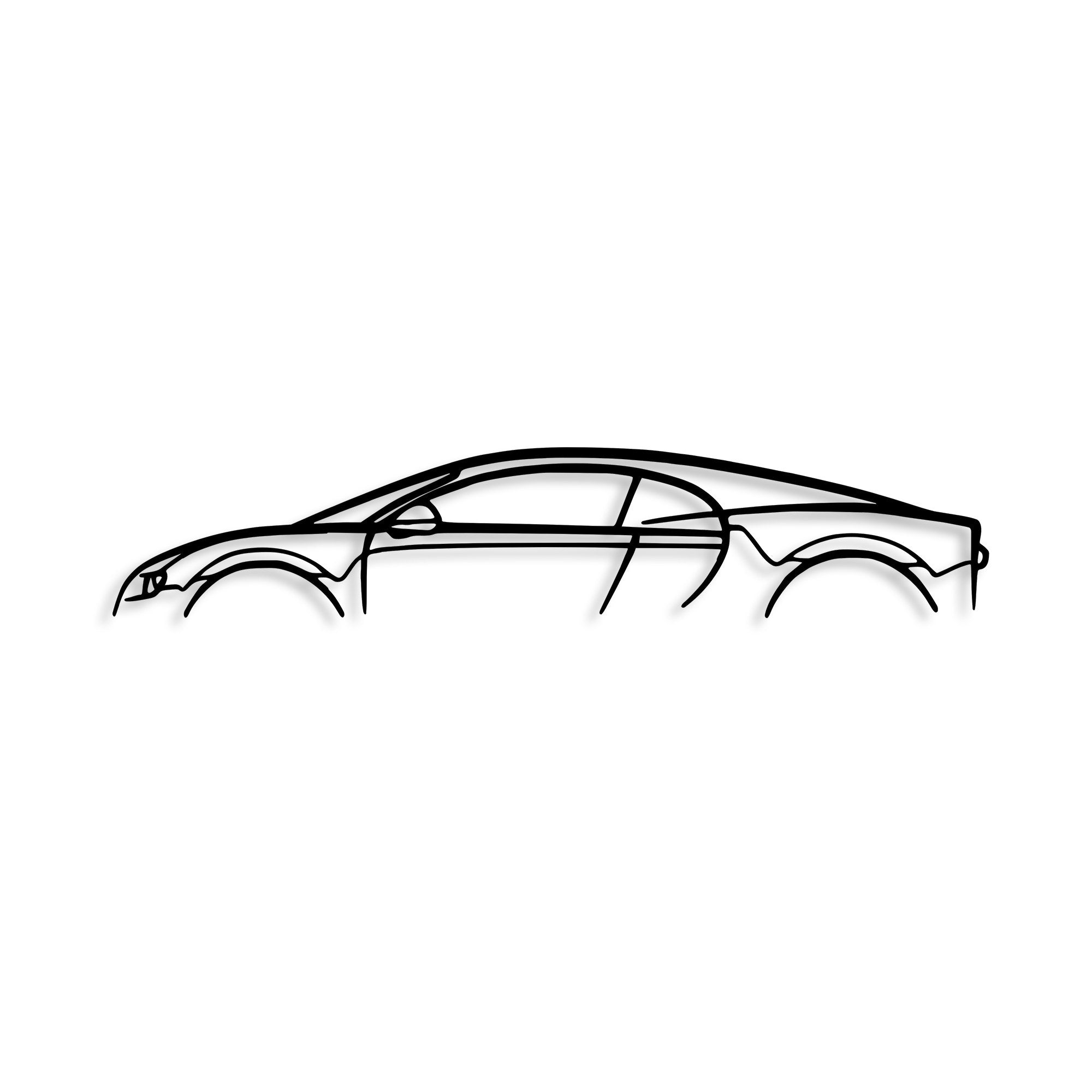 Bugatti Veyron Silhouette in Schwarz präsentiert im Onlineshop von KAQTU Design AG. Wanddeko ist von Wallity