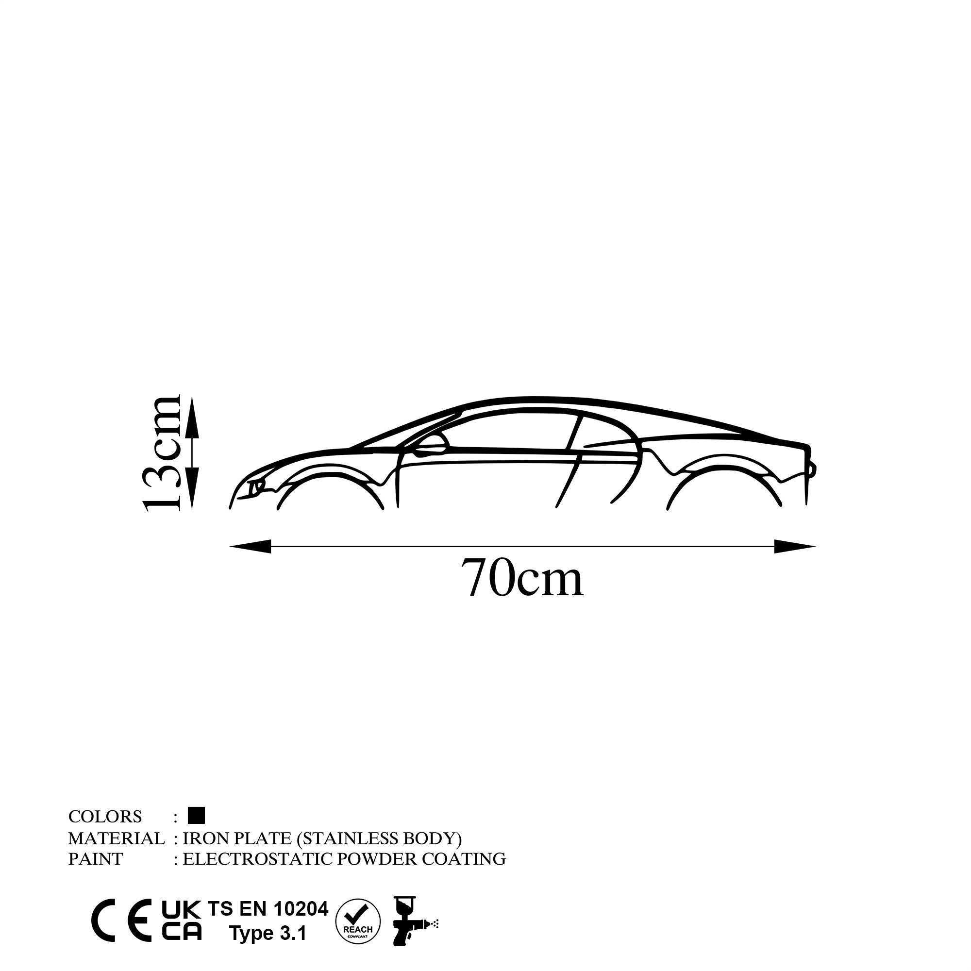 Bugatti Veyron Silhouette in Schwarz präsentiert im Onlineshop von KAQTU Design AG. Wanddeko ist von Wallity