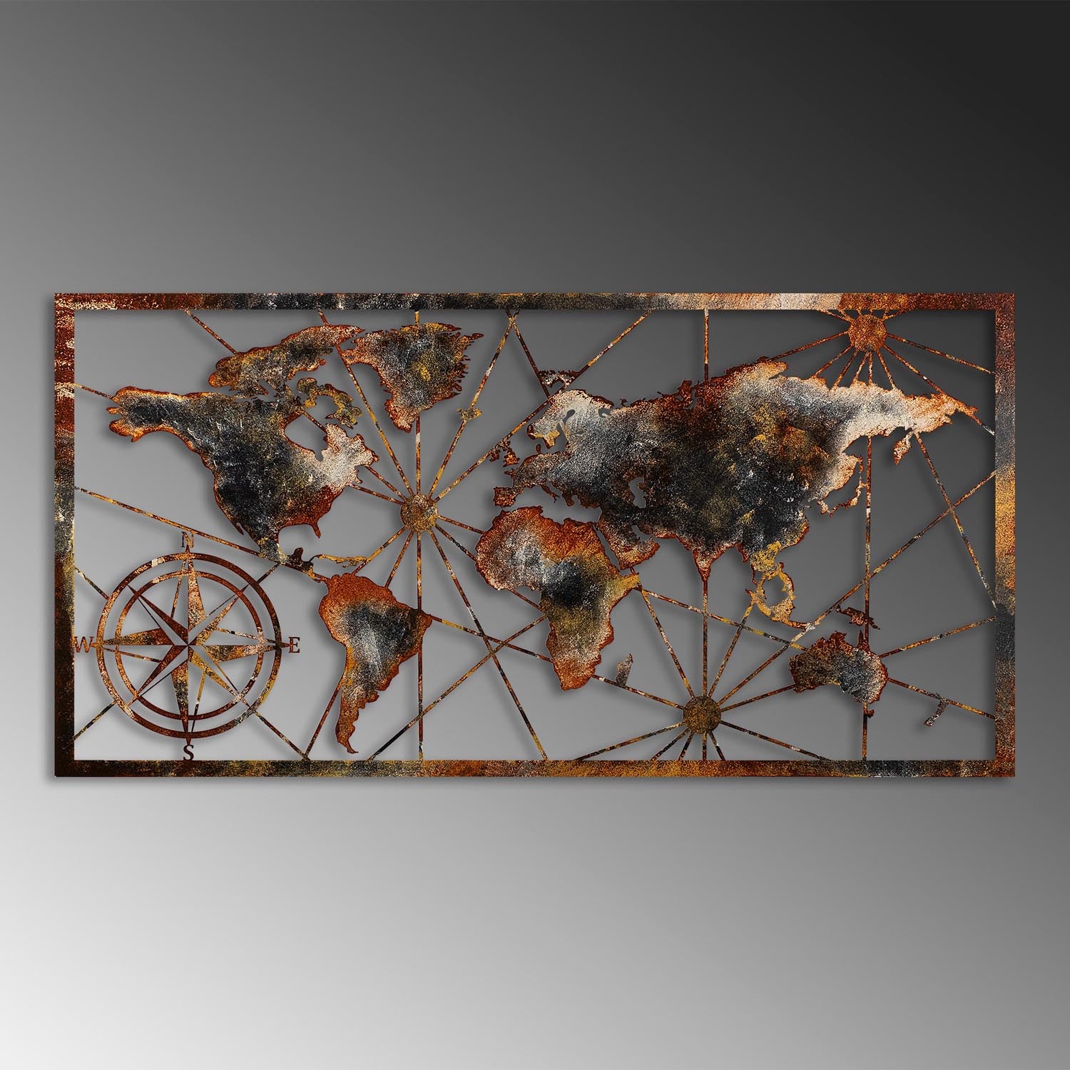 World Map Large - 3 in Mehrfarbig präsentiert im Onlineshop von KAQTU Design AG. Wanddeko ist von Wallity