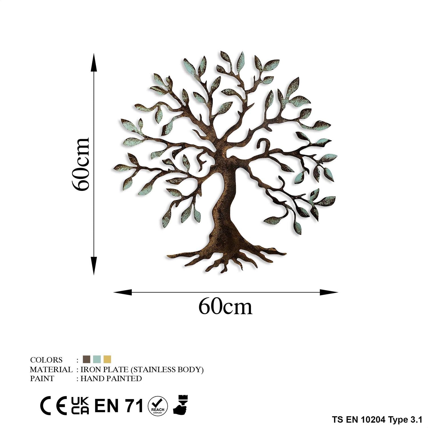 Tree - 1 in Mehrfarbig präsentiert im Onlineshop von KAQTU Design AG. Wanddeko ist von Wallity