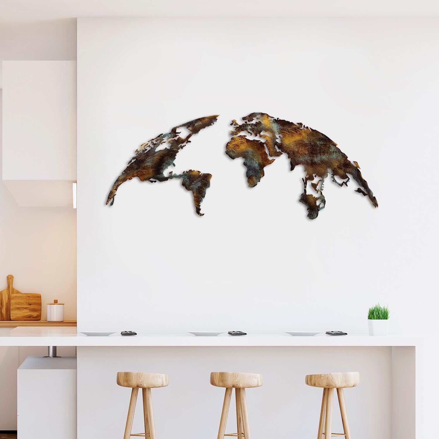 World Map Medium - 3 in Mehrfarbig präsentiert im Onlineshop von KAQTU Design AG. Wanddeko ist von Wallity