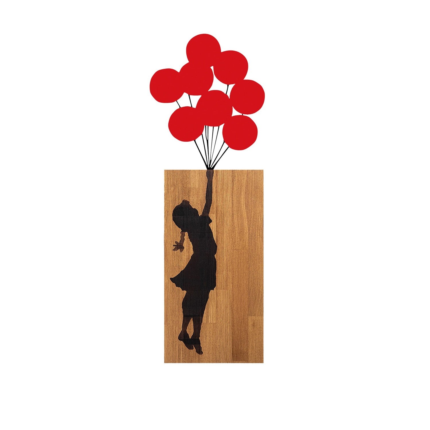 Banksy - 17 in Walnuss Schwarz präsentiert im Onlineshop von KAQTU Design AG. Wanddeko ist von Wallity