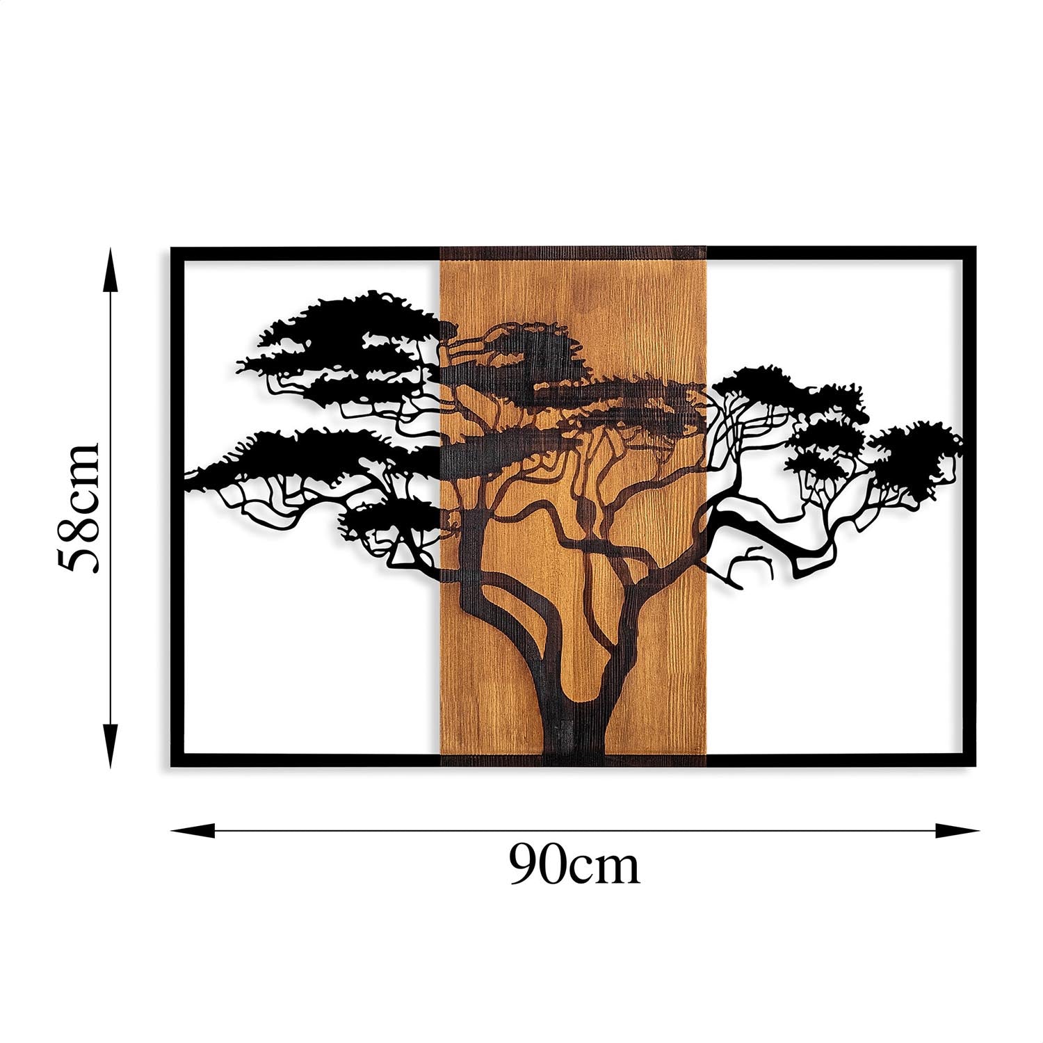 Acacia Tree - 388 in Walnuss Schwarz präsentiert im Onlineshop von KAQTU Design AG. Wanddeko ist von Wallity