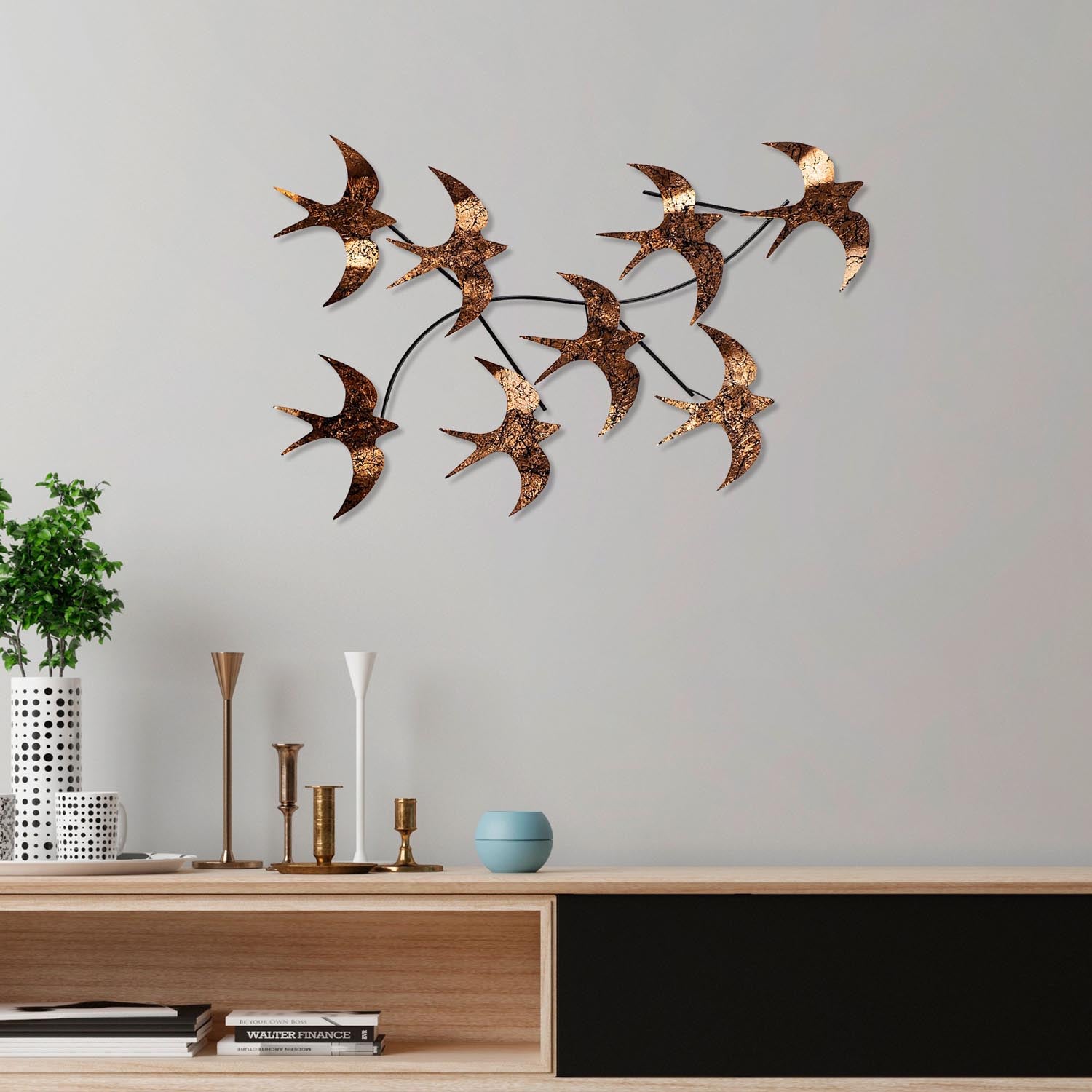 Flying Birds 3 in Mehrfarbig präsentiert im Onlineshop von KAQTU Design AG. Wanddeko ist von Wallity