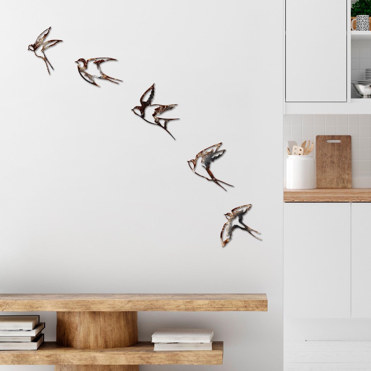 Birds-2 in Mehrfarbig präsentiert im Onlineshop von KAQTU Design AG. Wanddeko ist von Wallity