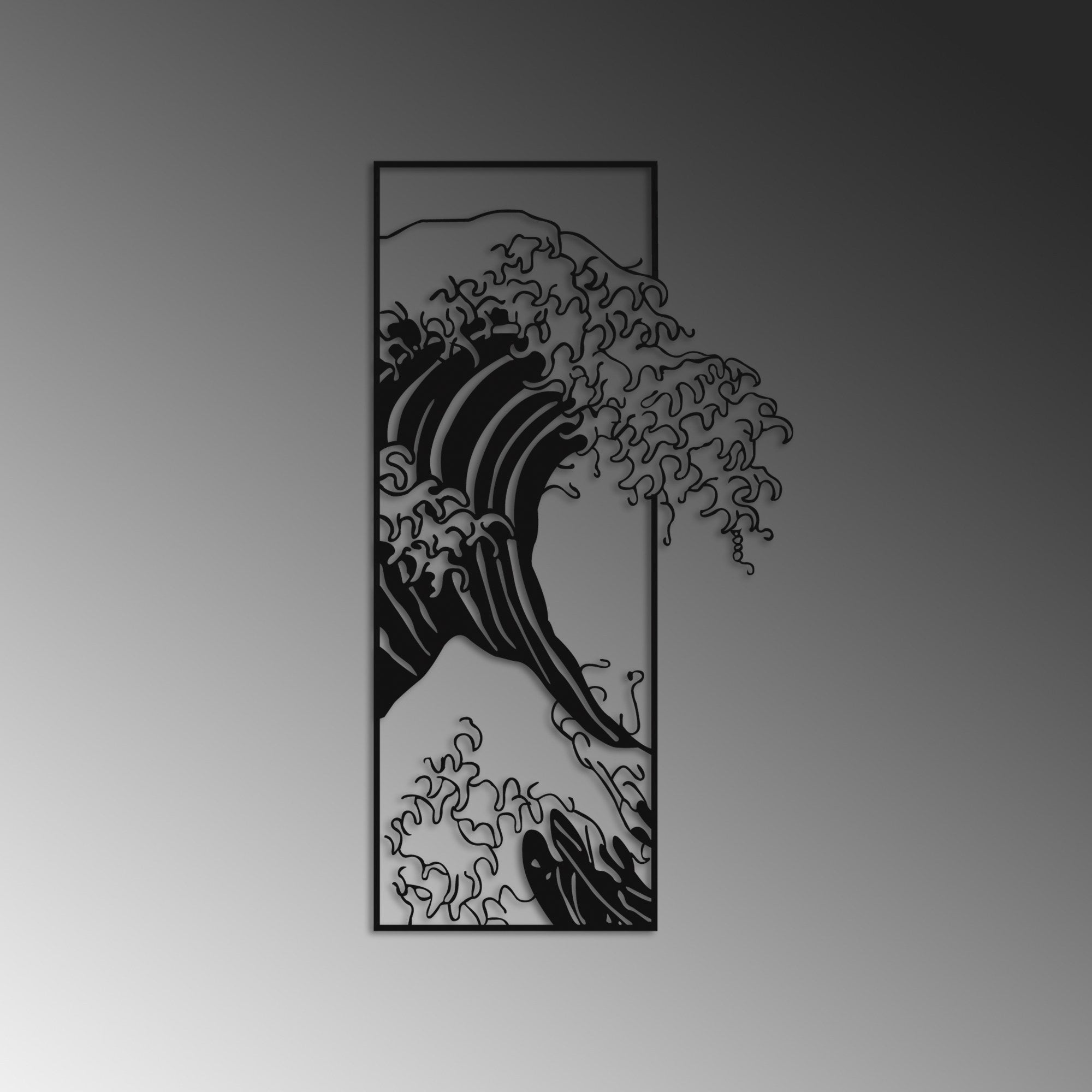 Waves 3 in Schwarz präsentiert im Onlineshop von KAQTU Design AG. Wanddeko ist von Wallity