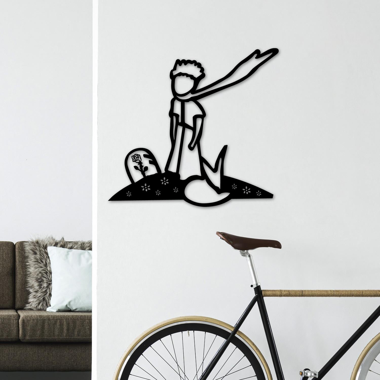 The Little Prince 3 in Schwarz präsentiert im Onlineshop von KAQTU Design AG. Wanddeko ist von Wallity