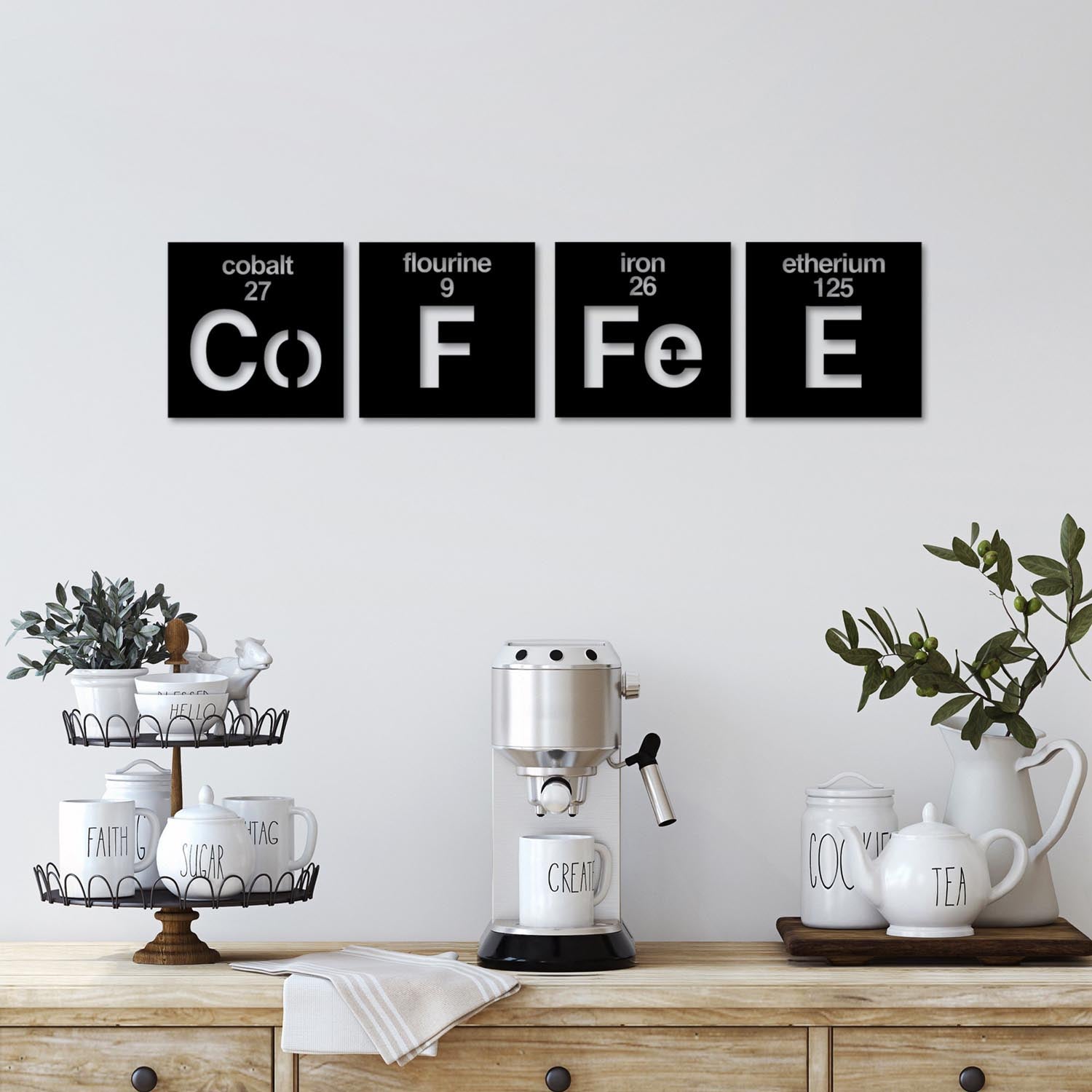 Coffee 13 in Schwarz präsentiert im Onlineshop von KAQTU Design AG. Wanddeko ist von Wallity