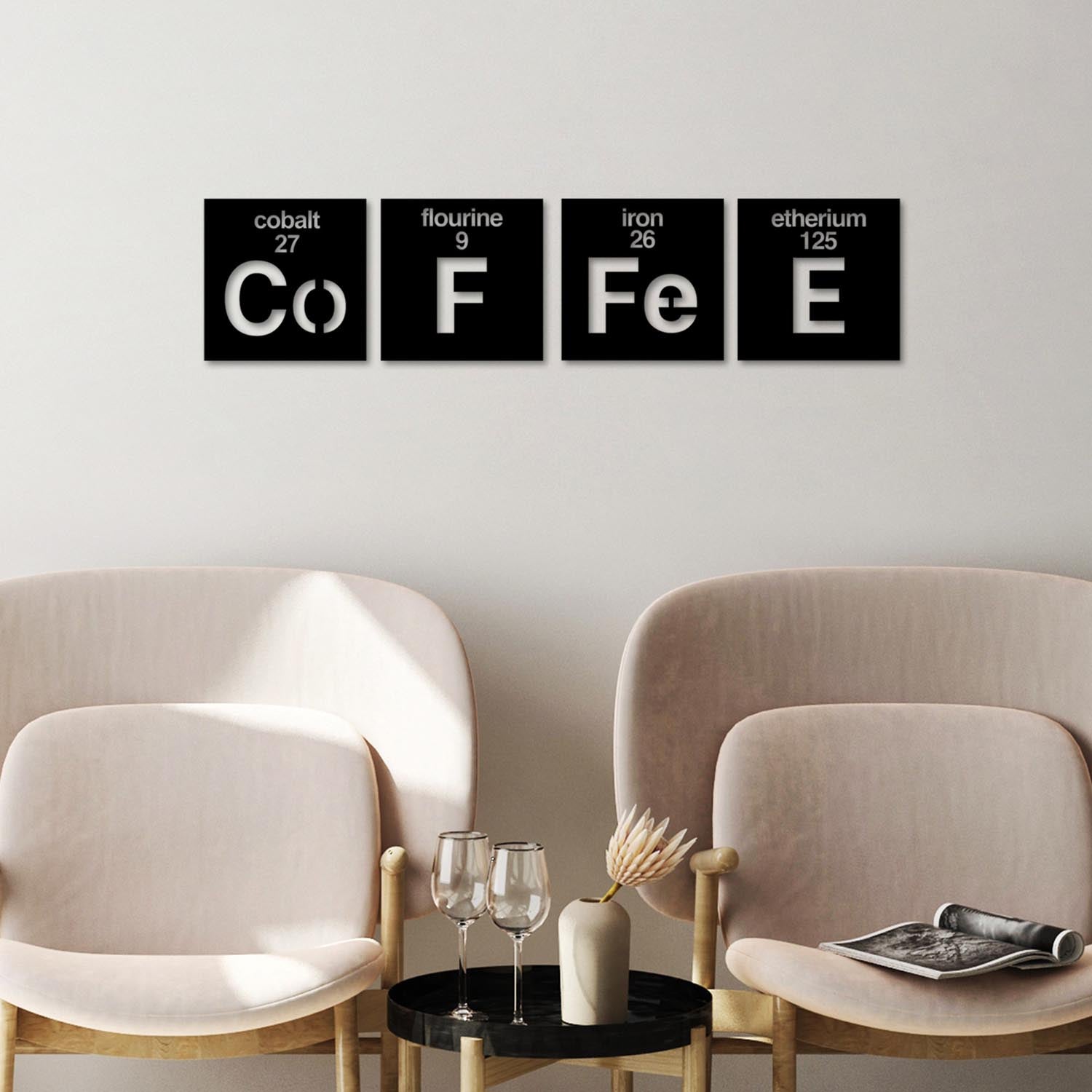 Coffee 13 in Schwarz präsentiert im Onlineshop von KAQTU Design AG. Wanddeko ist von Wallity