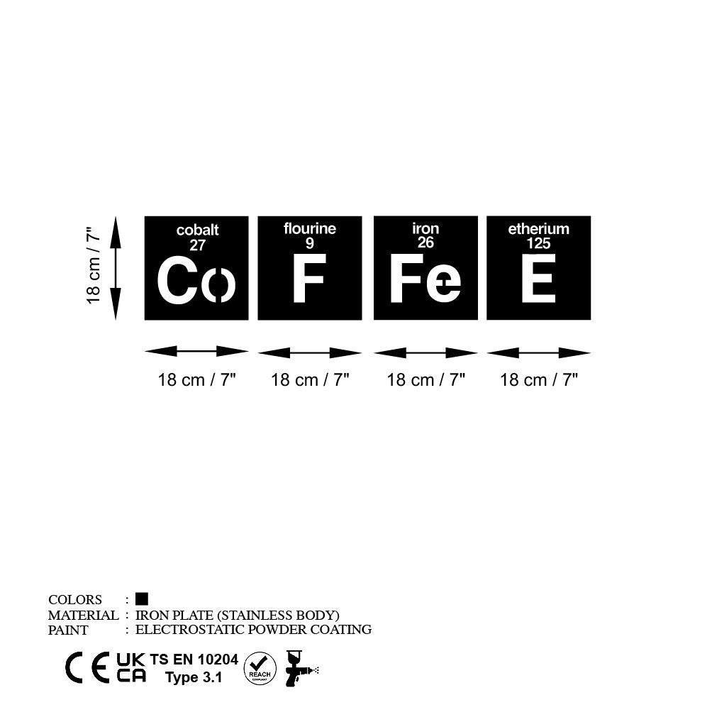 Coffee 13 in Schwarz präsentiert im Onlineshop von KAQTU Design AG. Wanddeko ist von Wallity
