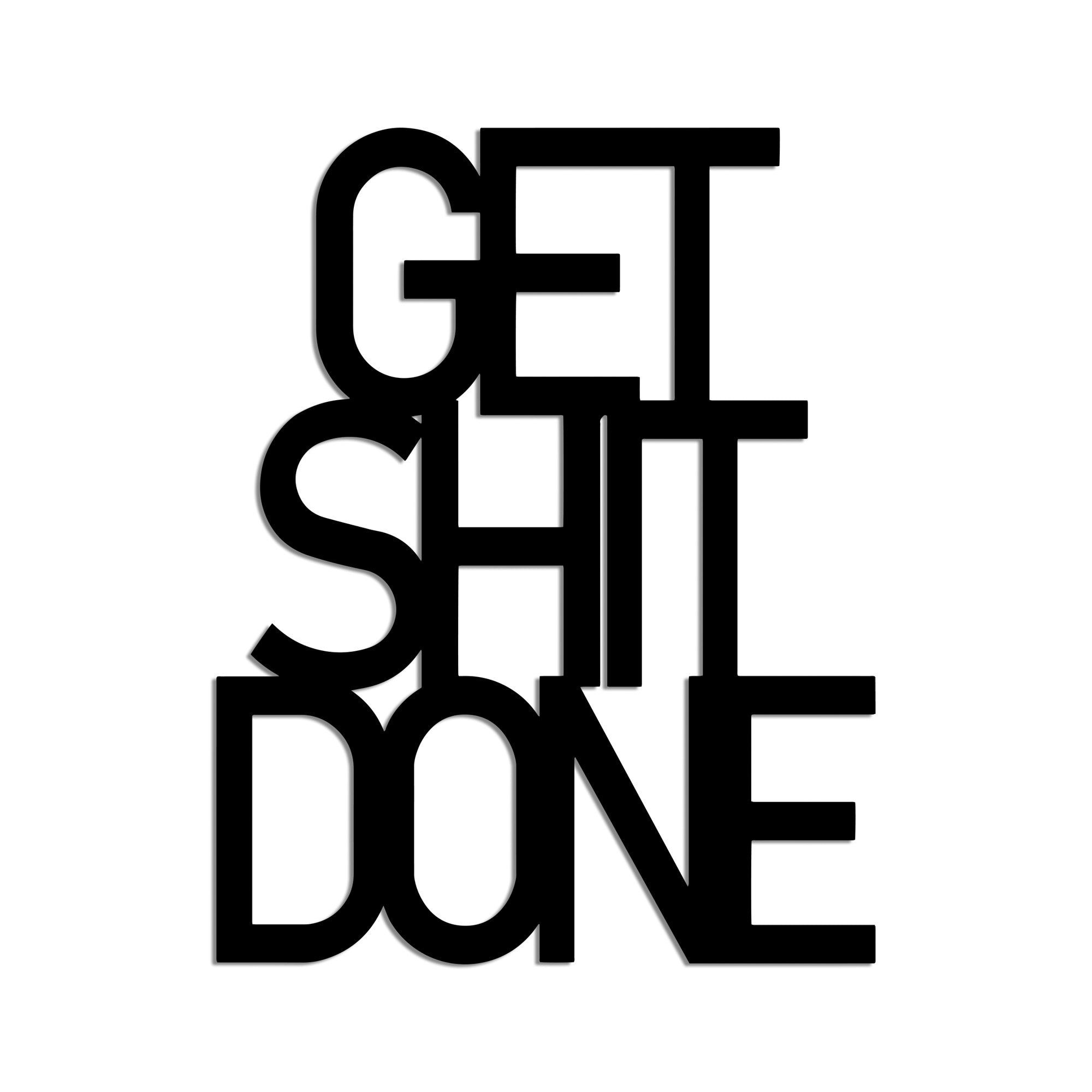 Get Shit Done 15 in Schwarz präsentiert im Onlineshop von KAQTU Design AG. Wanddeko ist von Wallity