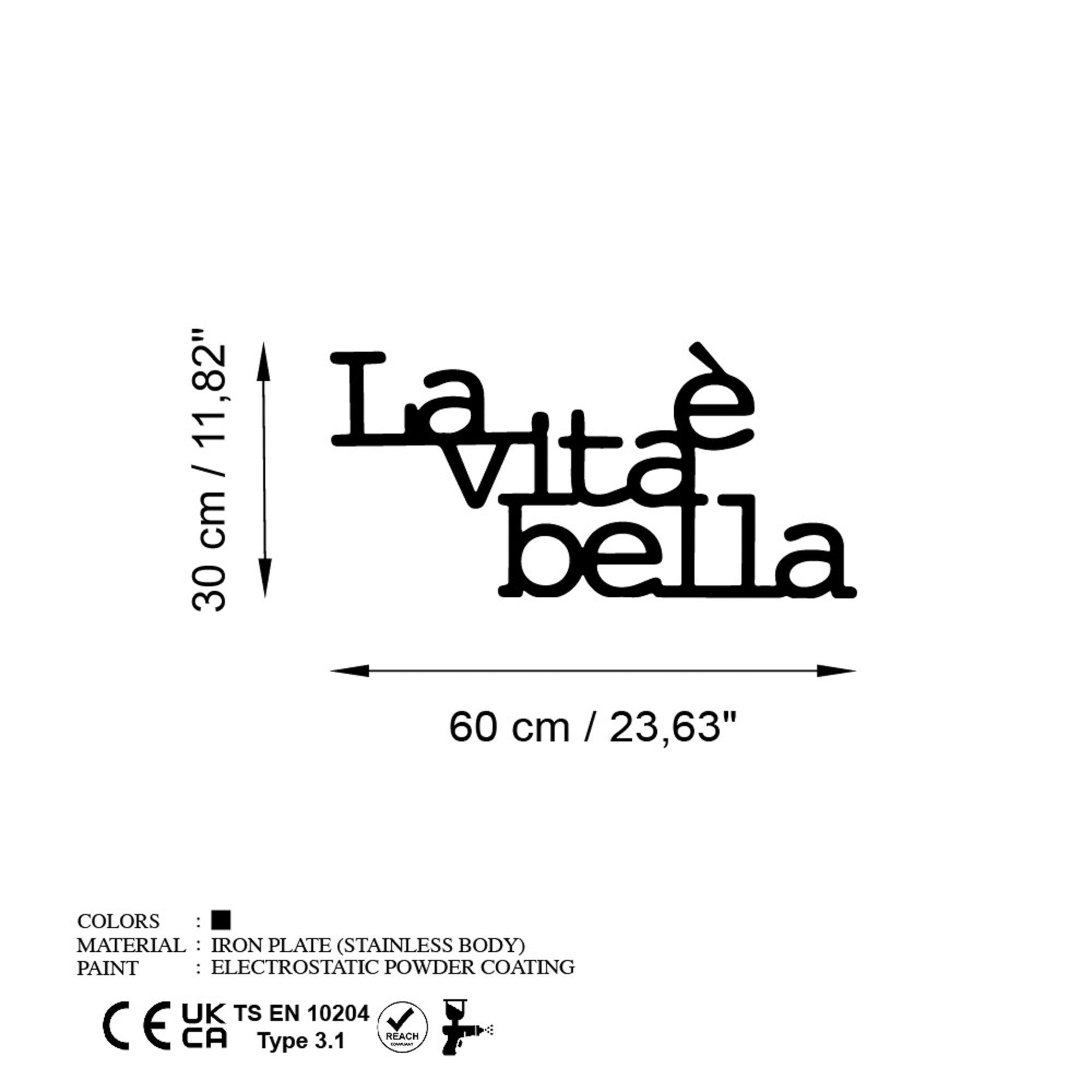 Vita E Bella 1 in Schwarz präsentiert im Onlineshop von KAQTU Design AG. Wanddeko ist von Wallity