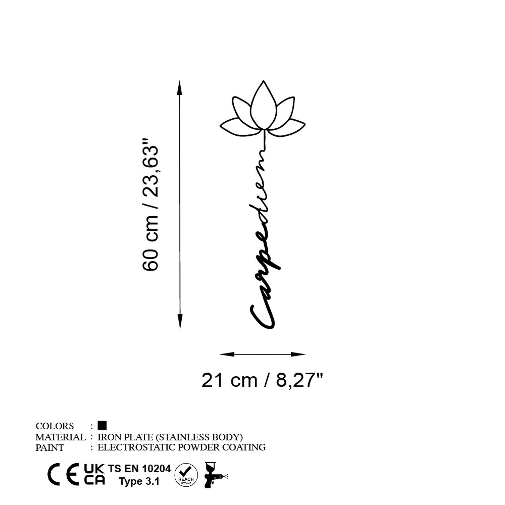 Carpe Diem 4 in Schwarz präsentiert im Onlineshop von KAQTU Design AG. Wanddeko ist von Wallity
