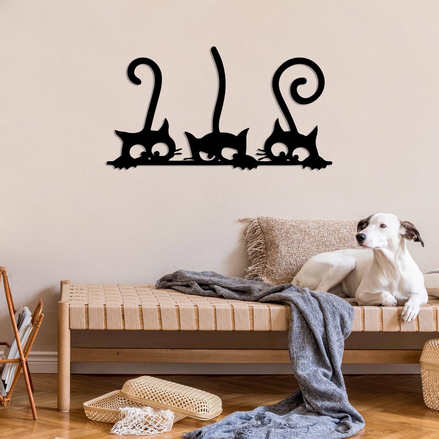 Cat 5 in Schwarz präsentiert im Onlineshop von KAQTU Design AG. Wanddeko ist von Wallity