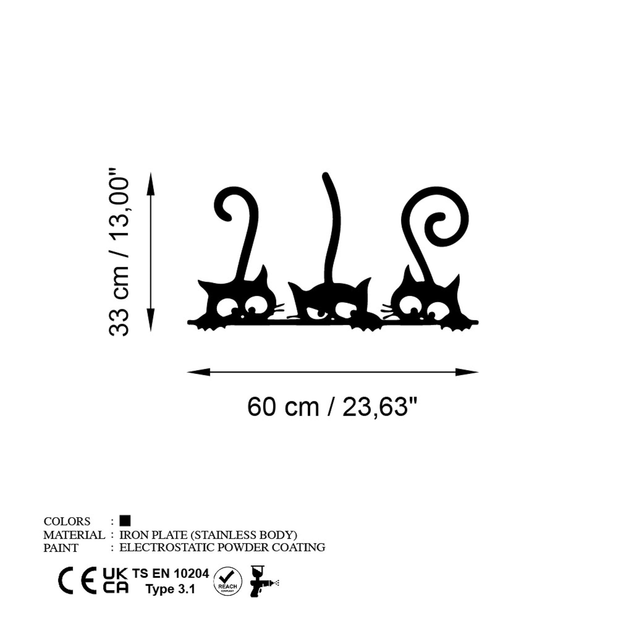 Cat 5 in Schwarz präsentiert im Onlineshop von KAQTU Design AG. Wanddeko ist von Wallity