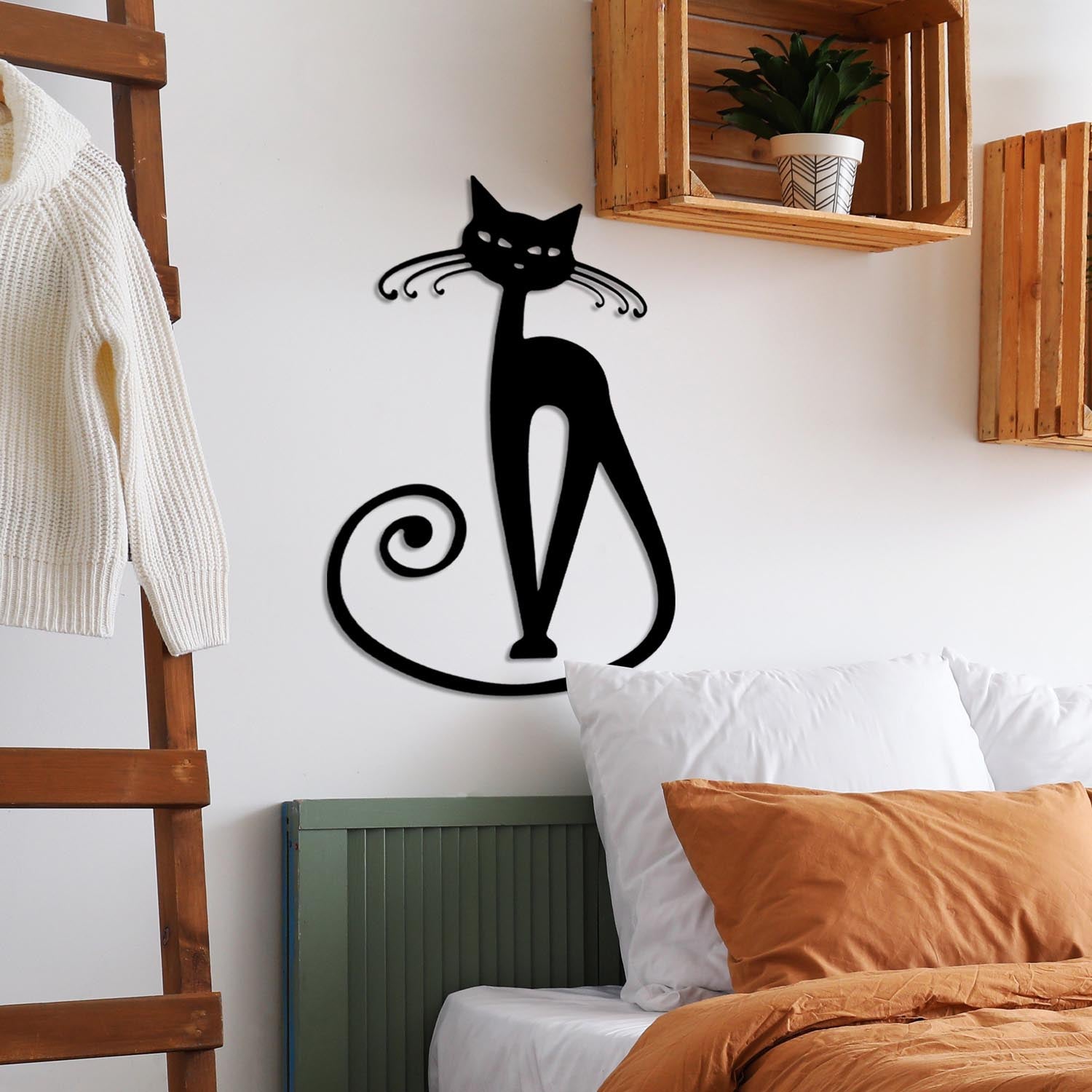 Cat 6 in Schwarz präsentiert im Onlineshop von KAQTU Design AG. Wanddeko ist von Wallity