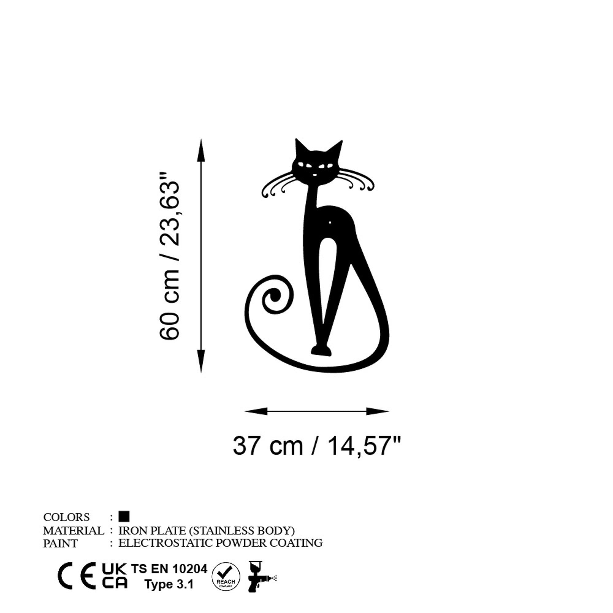 Cat 6 in Schwarz präsentiert im Onlineshop von KAQTU Design AG. Wanddeko ist von Wallity