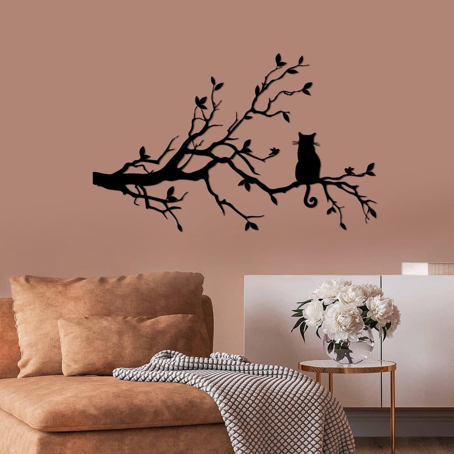 Cat 12 in Schwarz präsentiert im Onlineshop von KAQTU Design AG. Wanddeko ist von Wallity