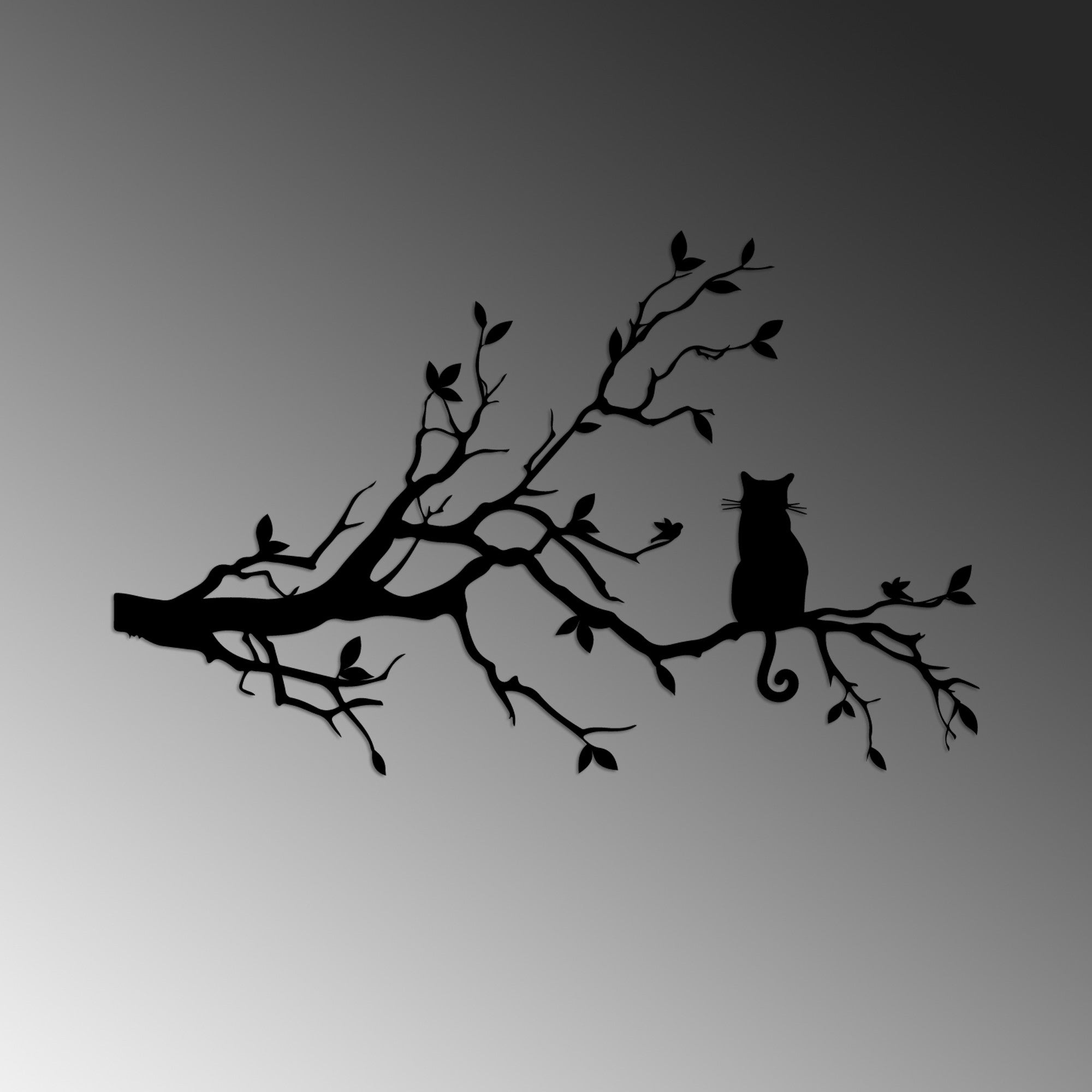 Cat 12 in Schwarz präsentiert im Onlineshop von KAQTU Design AG. Wanddeko ist von Wallity
