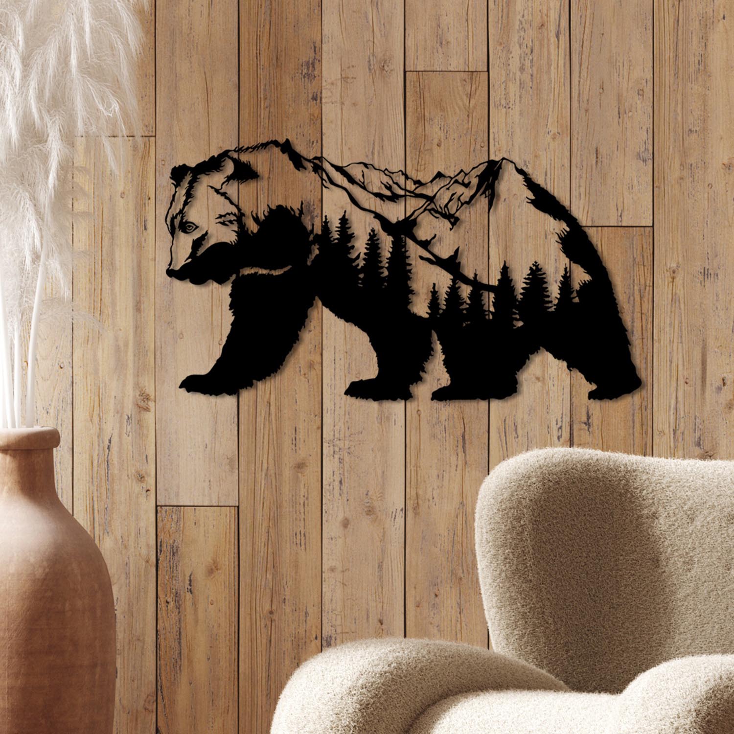 Orso-1 in Schwarz präsentiert im Onlineshop von KAQTU Design AG. Wanddeko ist von Wallity