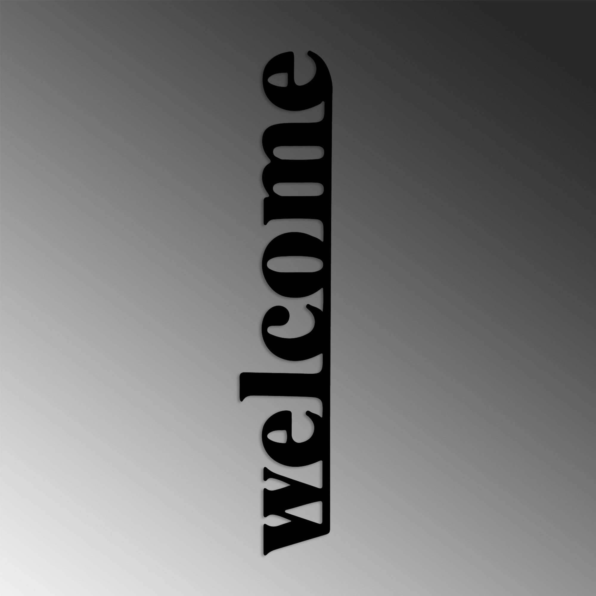 Welcome-5 in Schwarz präsentiert im Onlineshop von KAQTU Design AG. Wanddeko ist von Wallity