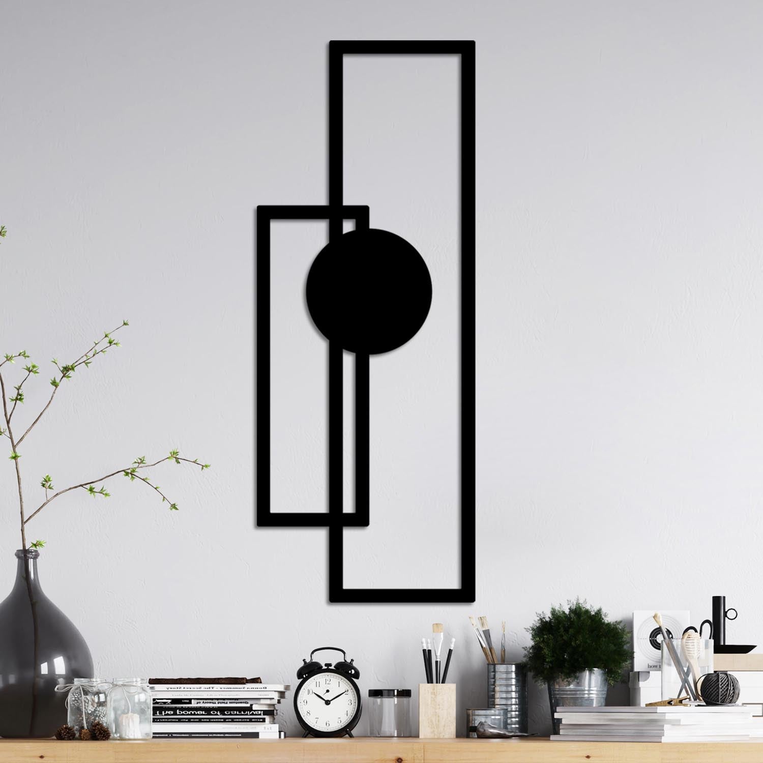 Astratto-1 in Schwarz präsentiert im Onlineshop von KAQTU Design AG. Wanddeko ist von Wallity