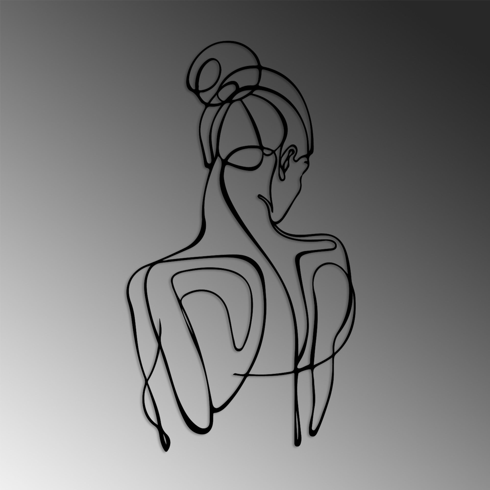 Sorella-1 in Schwarz präsentiert im Onlineshop von KAQTU Design AG. Wanddeko ist von Wallity