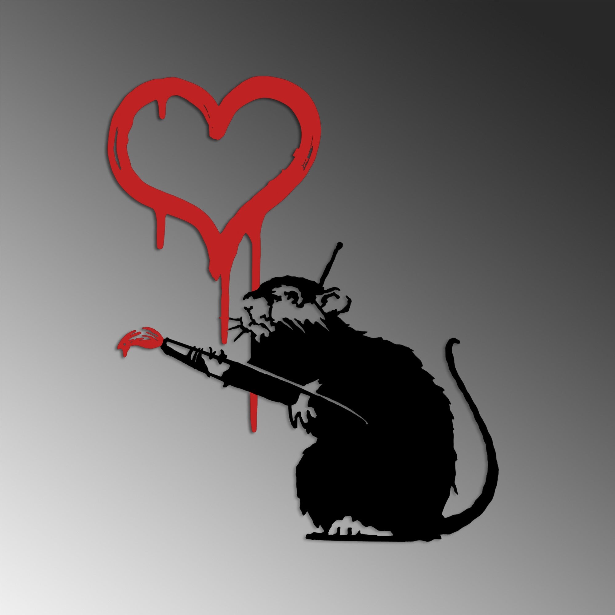 Banksy Metal 08 in Weiss präsentiert im Onlineshop von KAQTU Design AG. Wanddeko ist von Wallity