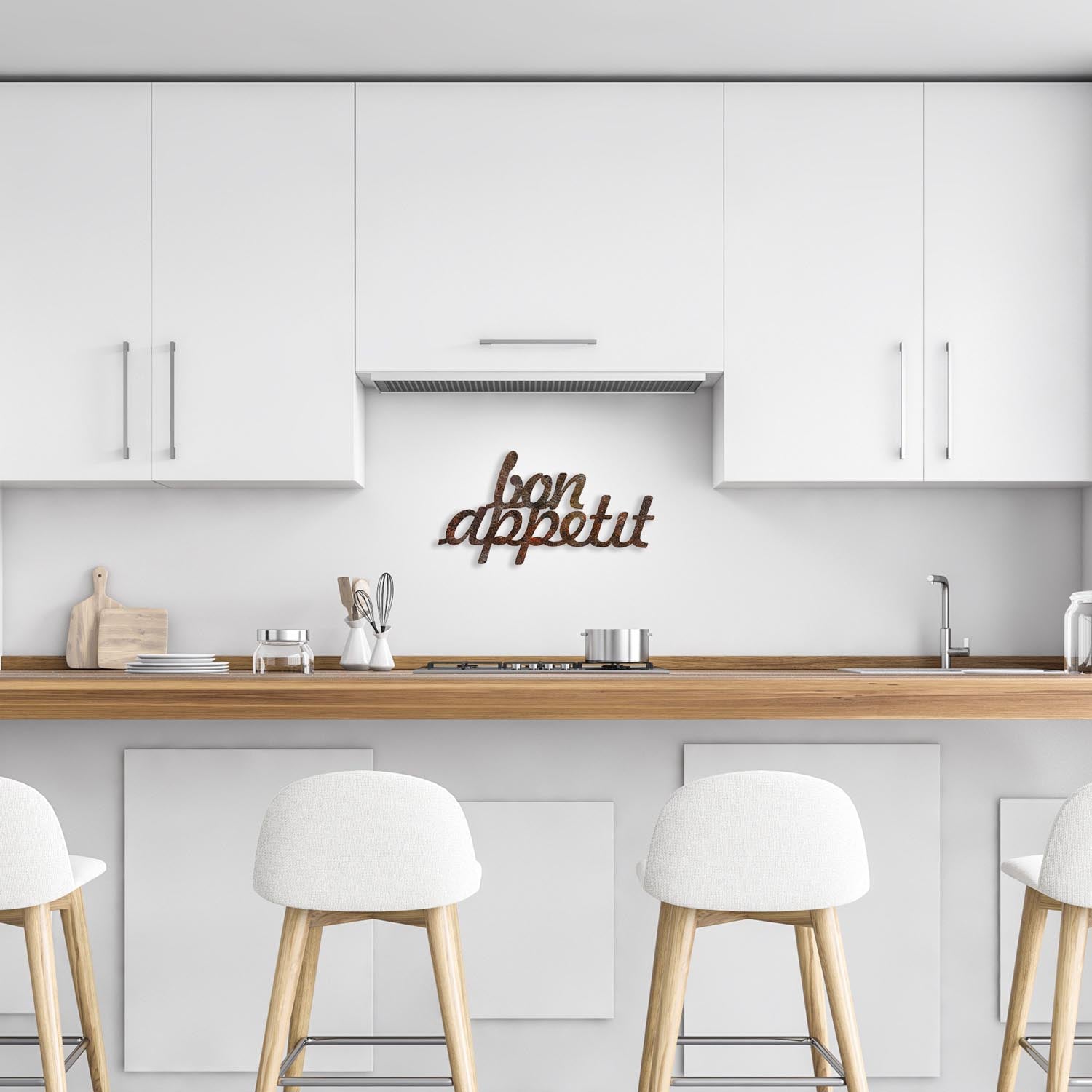 Rusty Bon Appetit in Antiquation präsentiert im Onlineshop von KAQTU Design AG. Wanddeko ist von Wallity