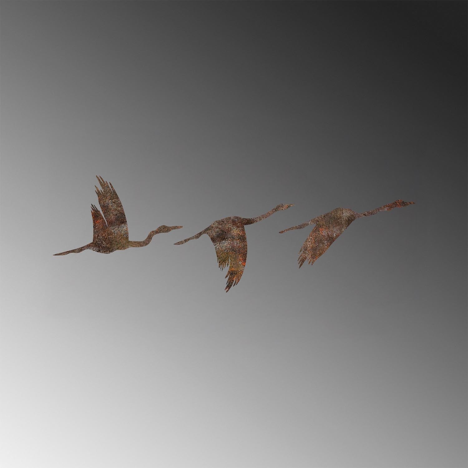 Rusty Birds 1 in Antiquation präsentiert im Onlineshop von KAQTU Design AG. Wanddeko ist von Wallity