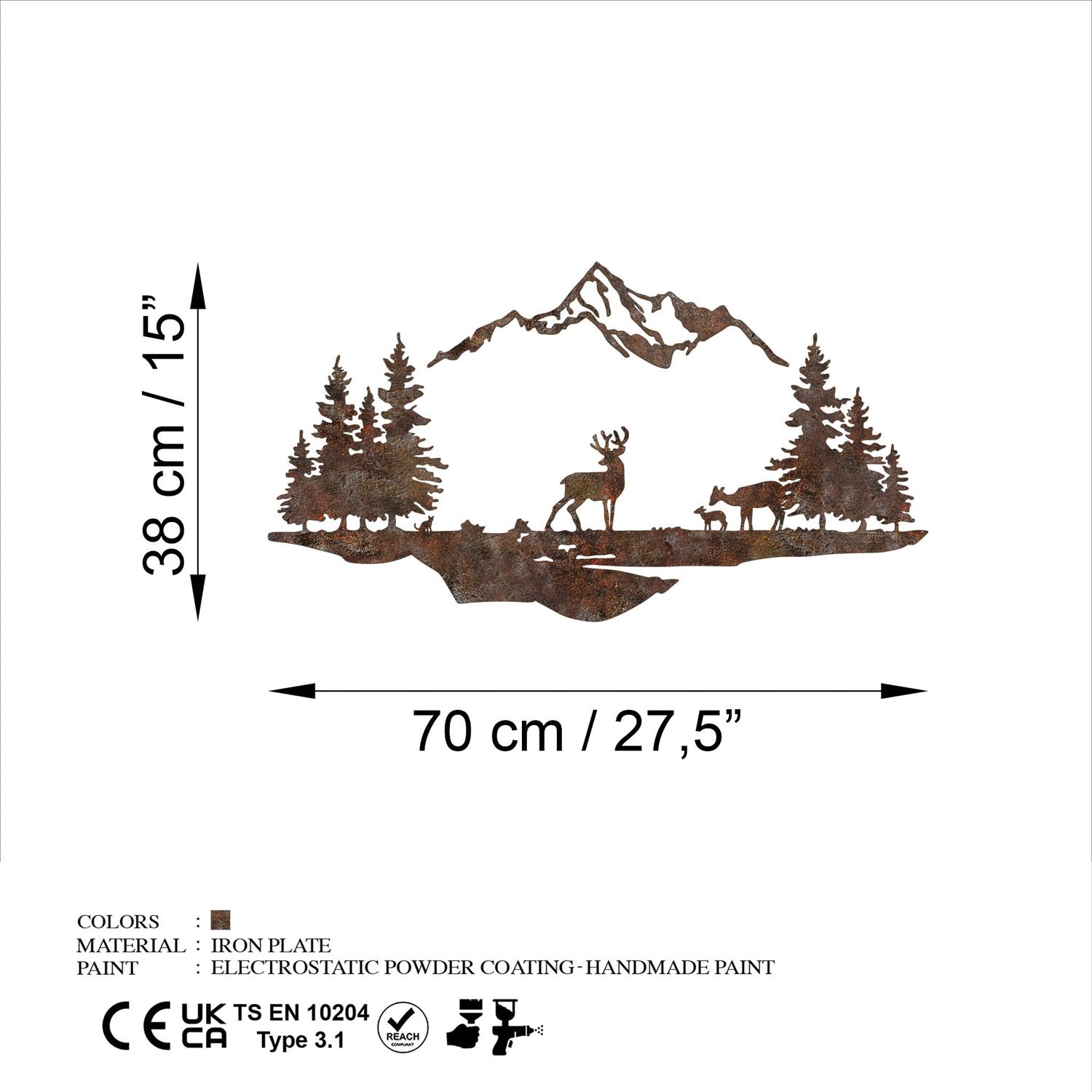 Rusty Landscape 1 in Antiquation präsentiert im Onlineshop von KAQTU Design AG. Wanddeko ist von Wallity
